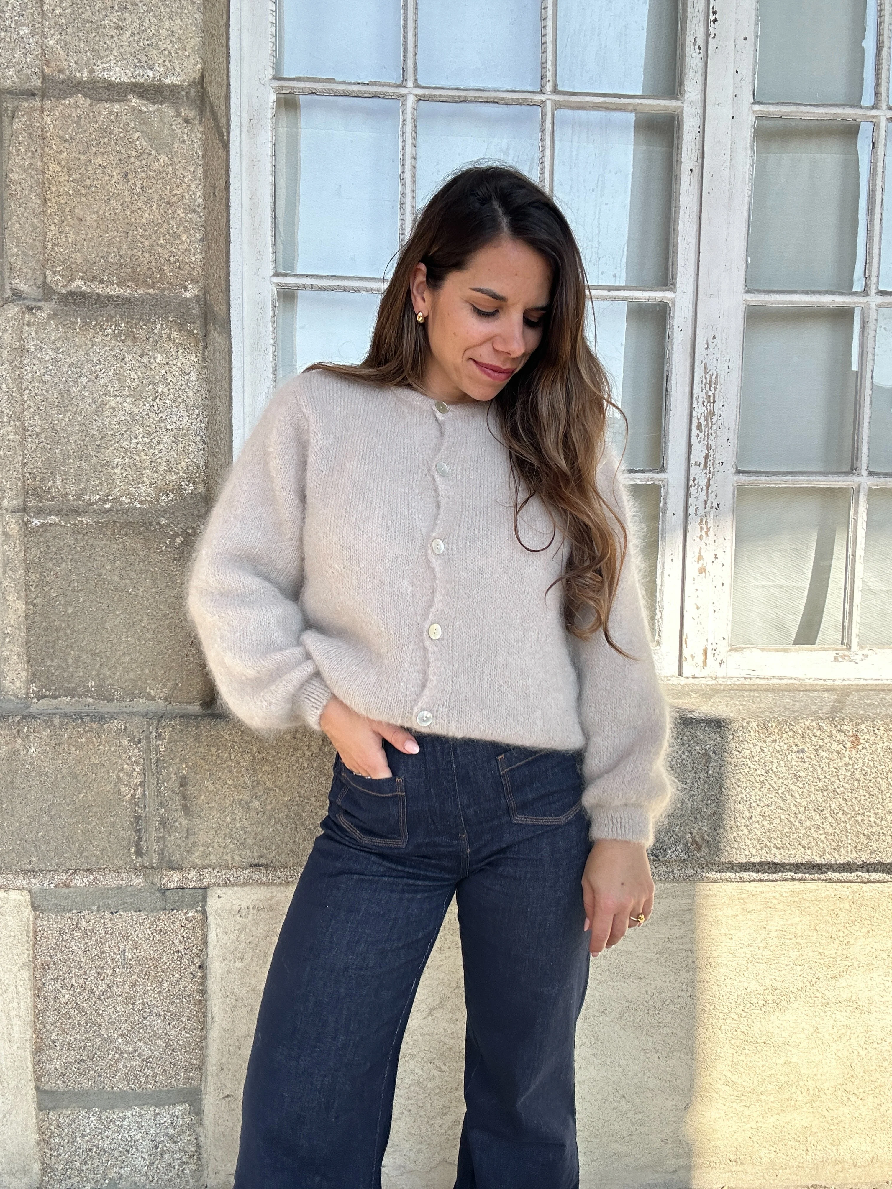 Maille En Laine Bianca Taupe - Image 2