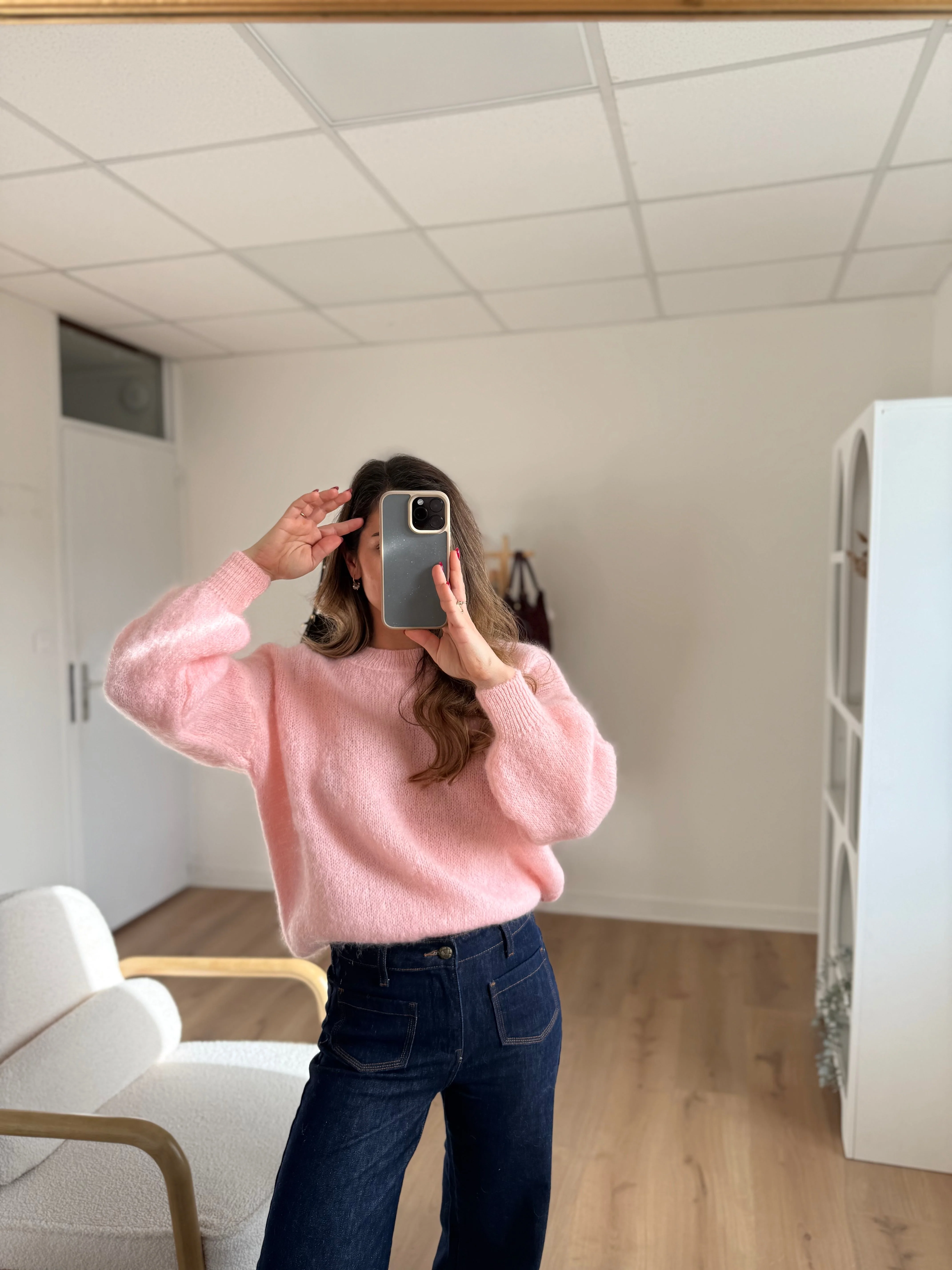 Maille En Mohair Et Laine Gaia Baby Pink - Image 7