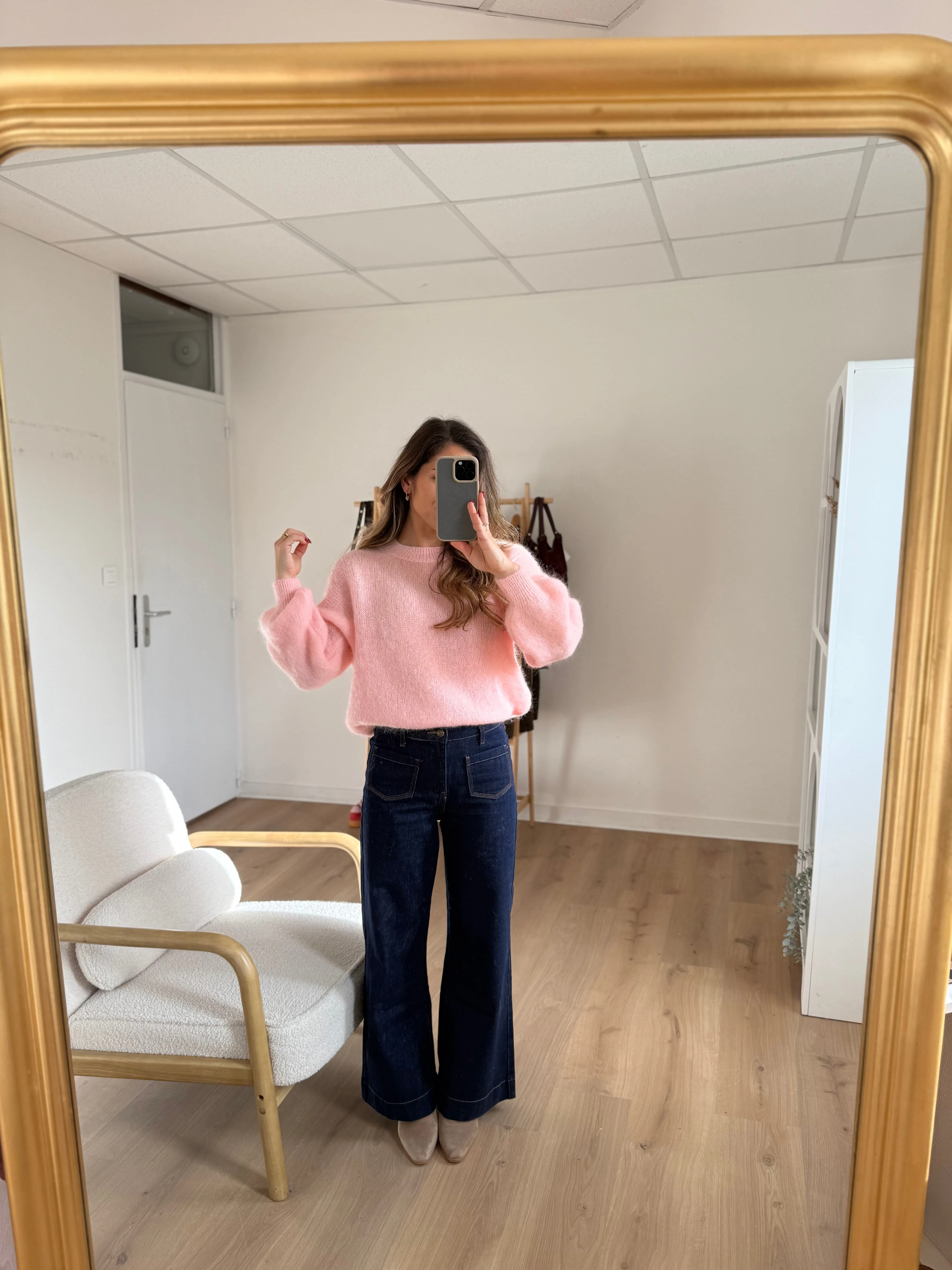 Maille En Mohair Et Laine Gaia Baby Pink - Image 9