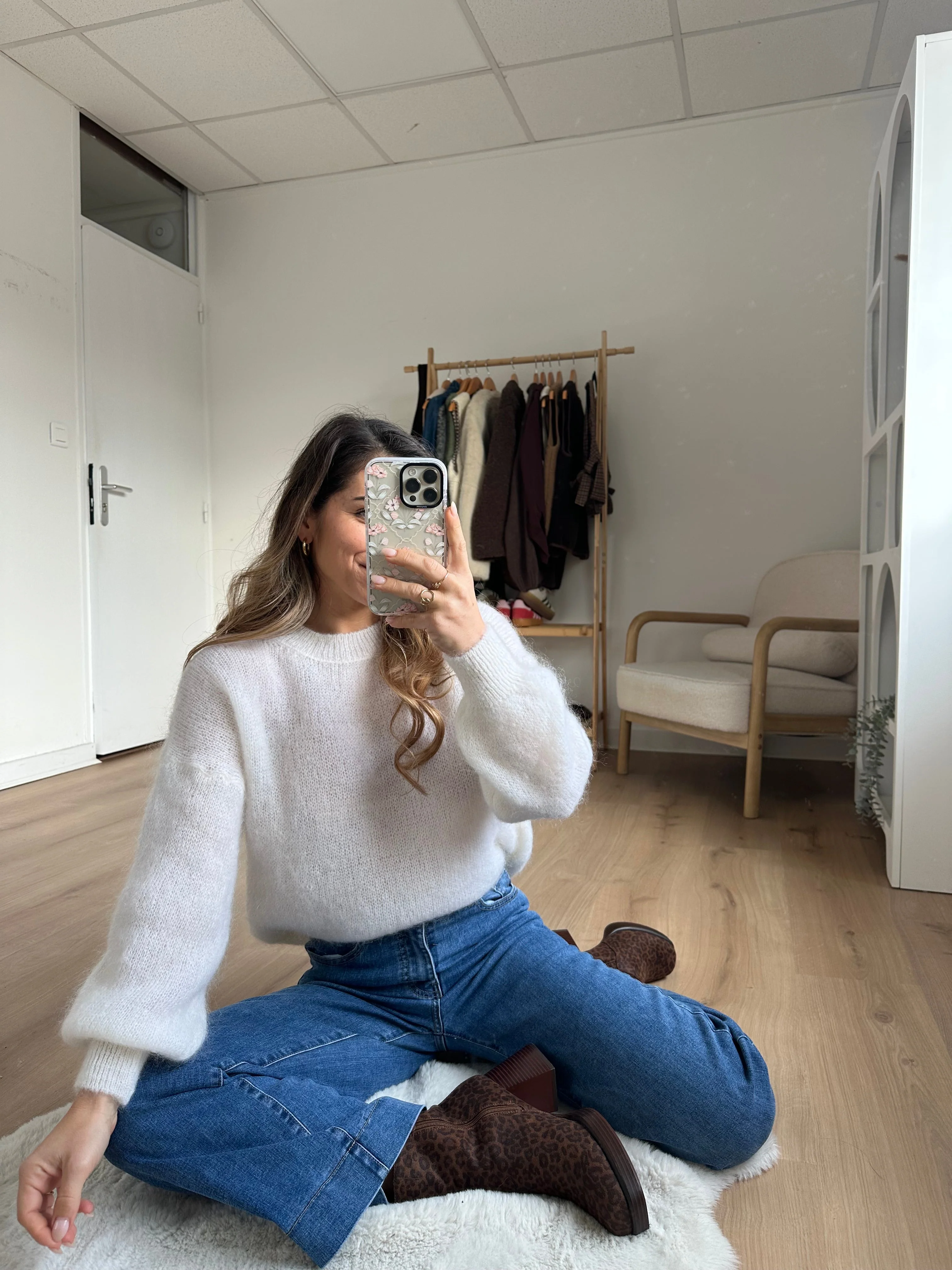 Maille En Mohair Et Laine Gaia Blanche - Image 10