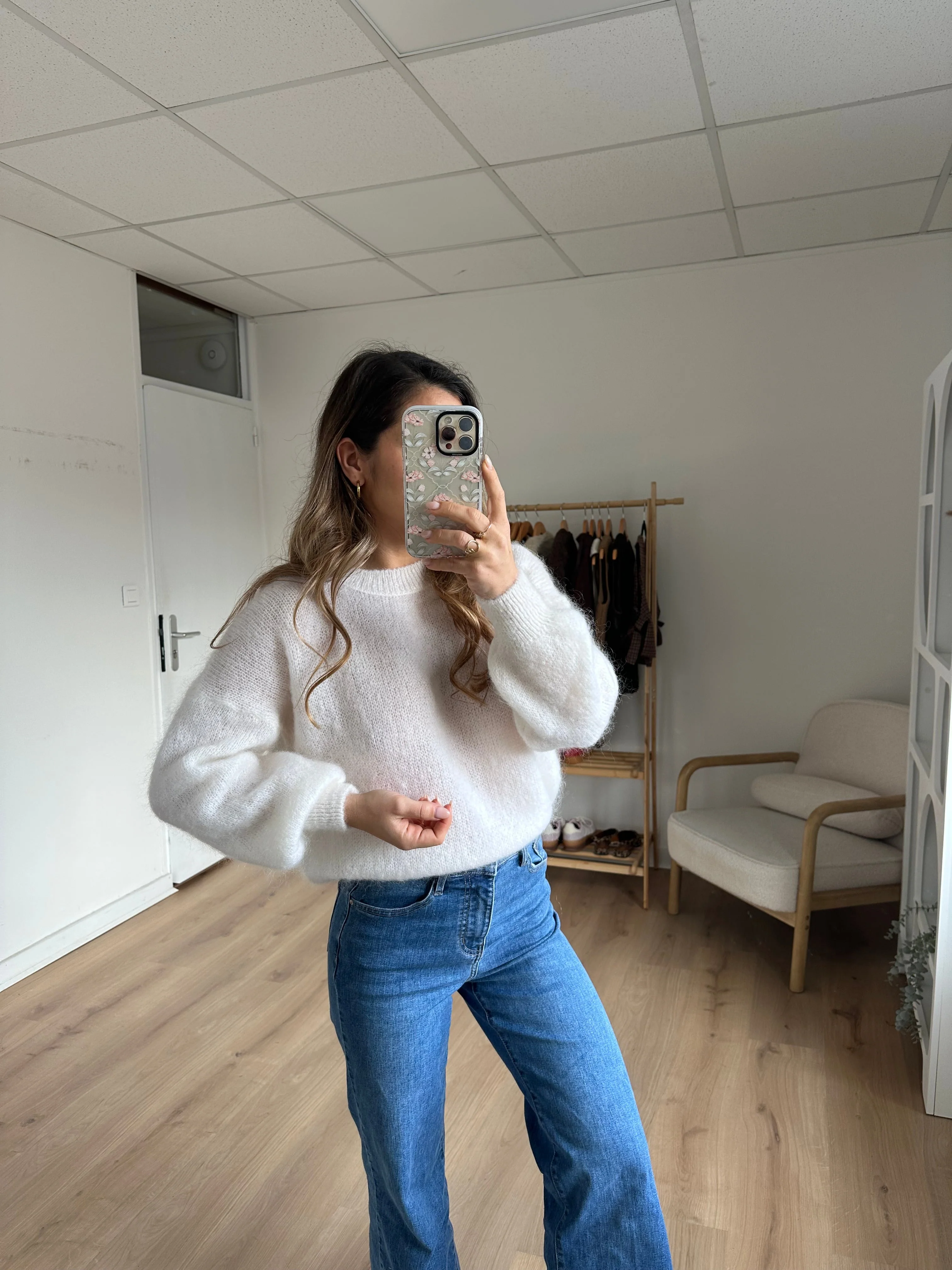 Maille En Mohair Et Laine Gaia Blanche - Image 11