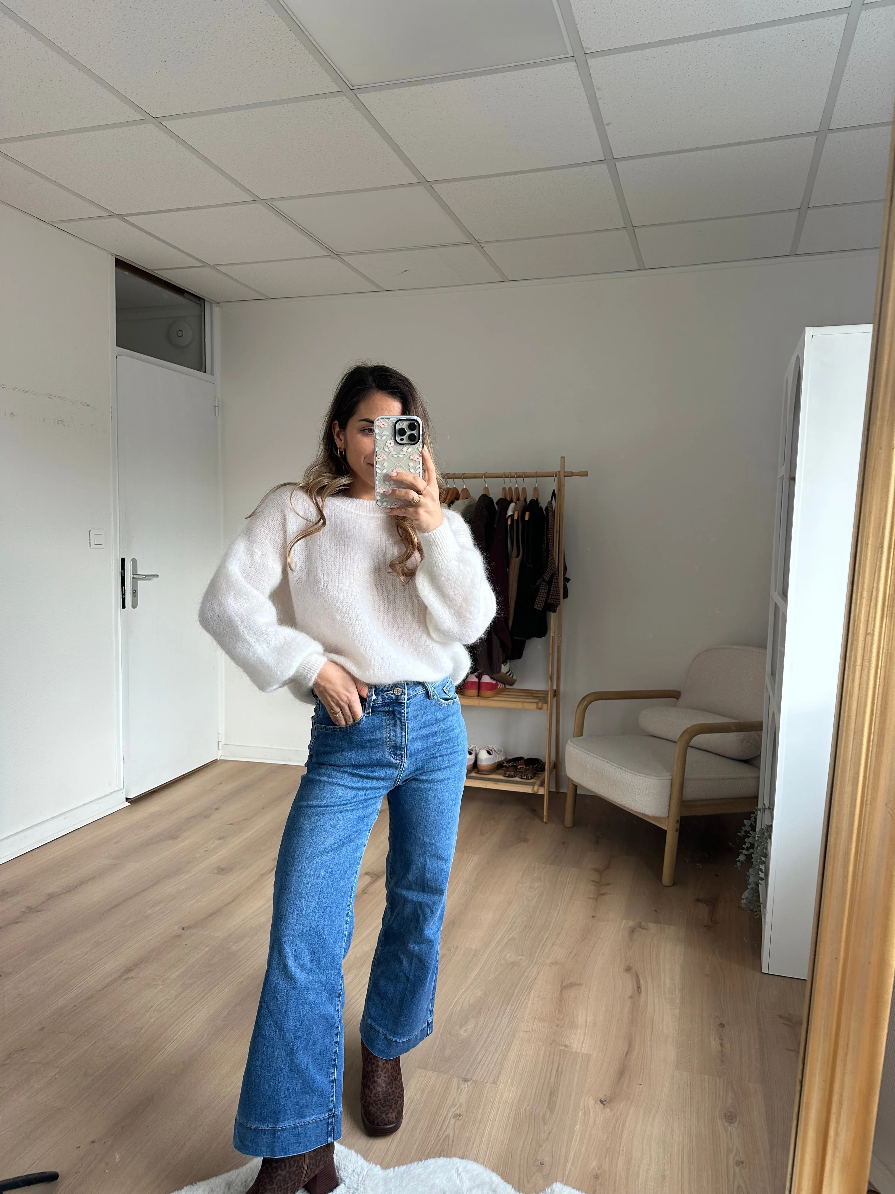 Maille En Mohair Et Laine Gaia Blanche - Image 12