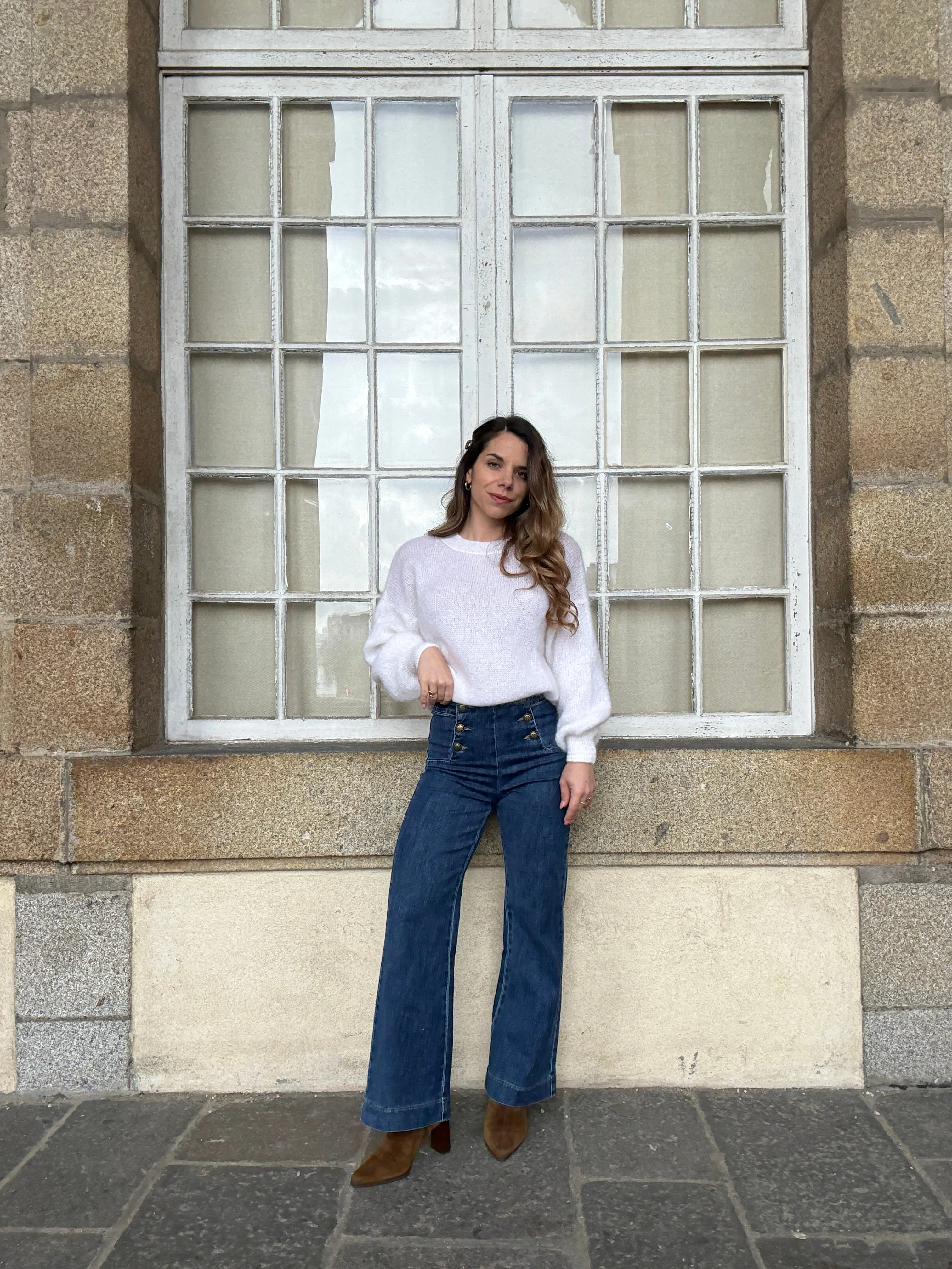 Maille En Mohair Et Laine Gaia Blanche - Image 9