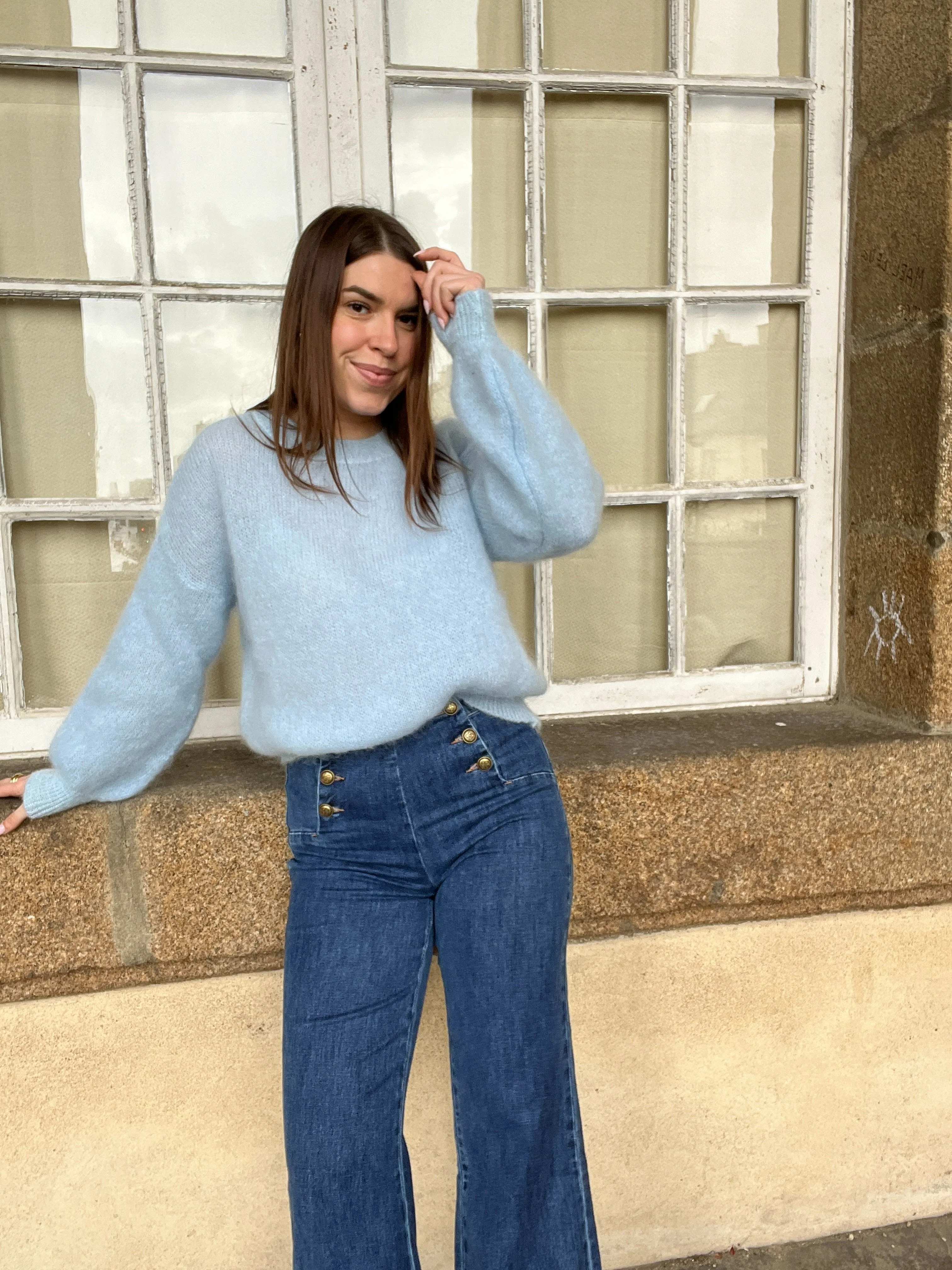 Maille En Mohair Et Laine Gaia Bleu Glacier - Image 14