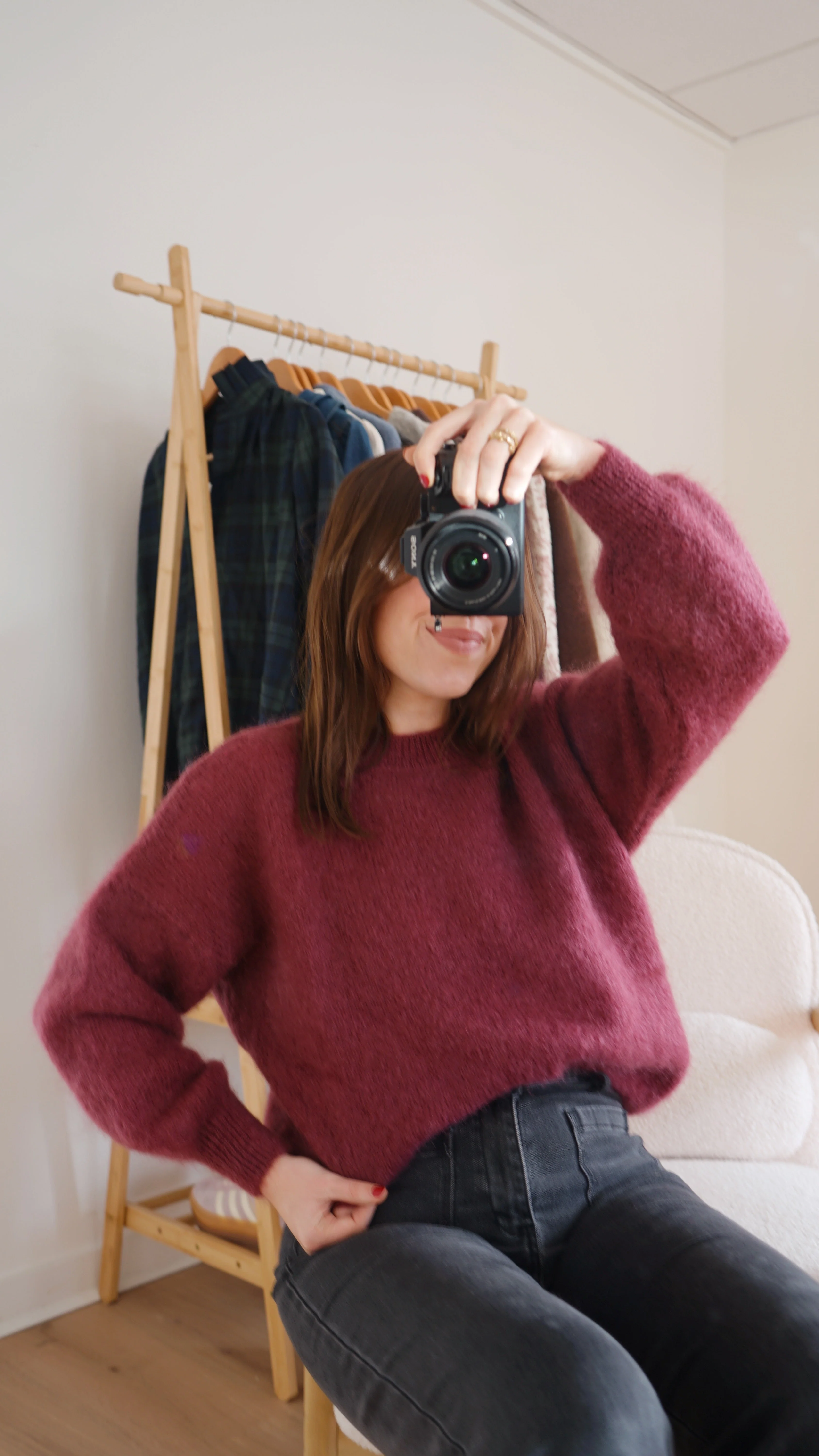 Maille En Mohair Et Laine Gaia Bordeaux - Image 10