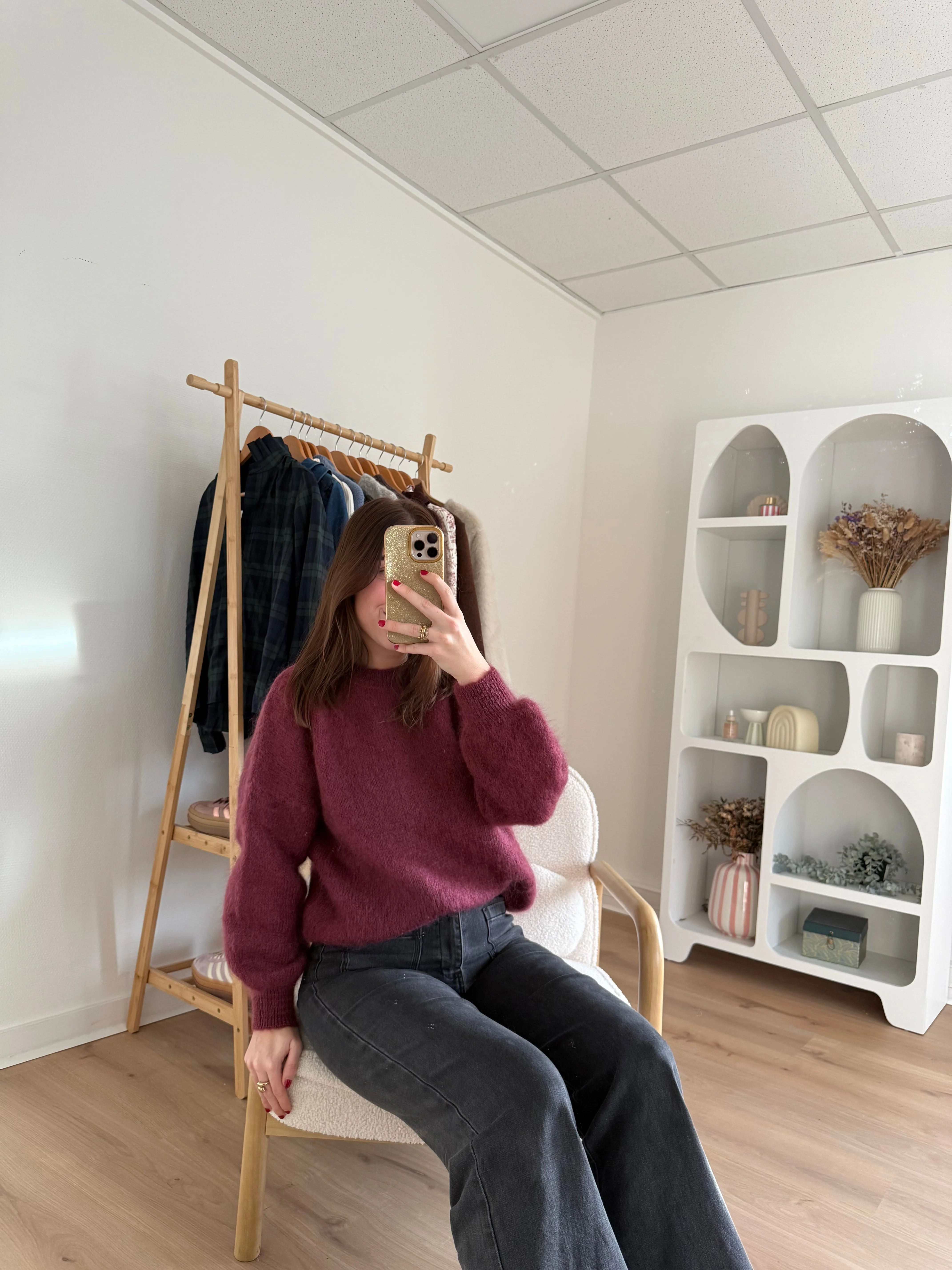 Maille En Mohair Et Laine Gaia Bordeaux - Image 12