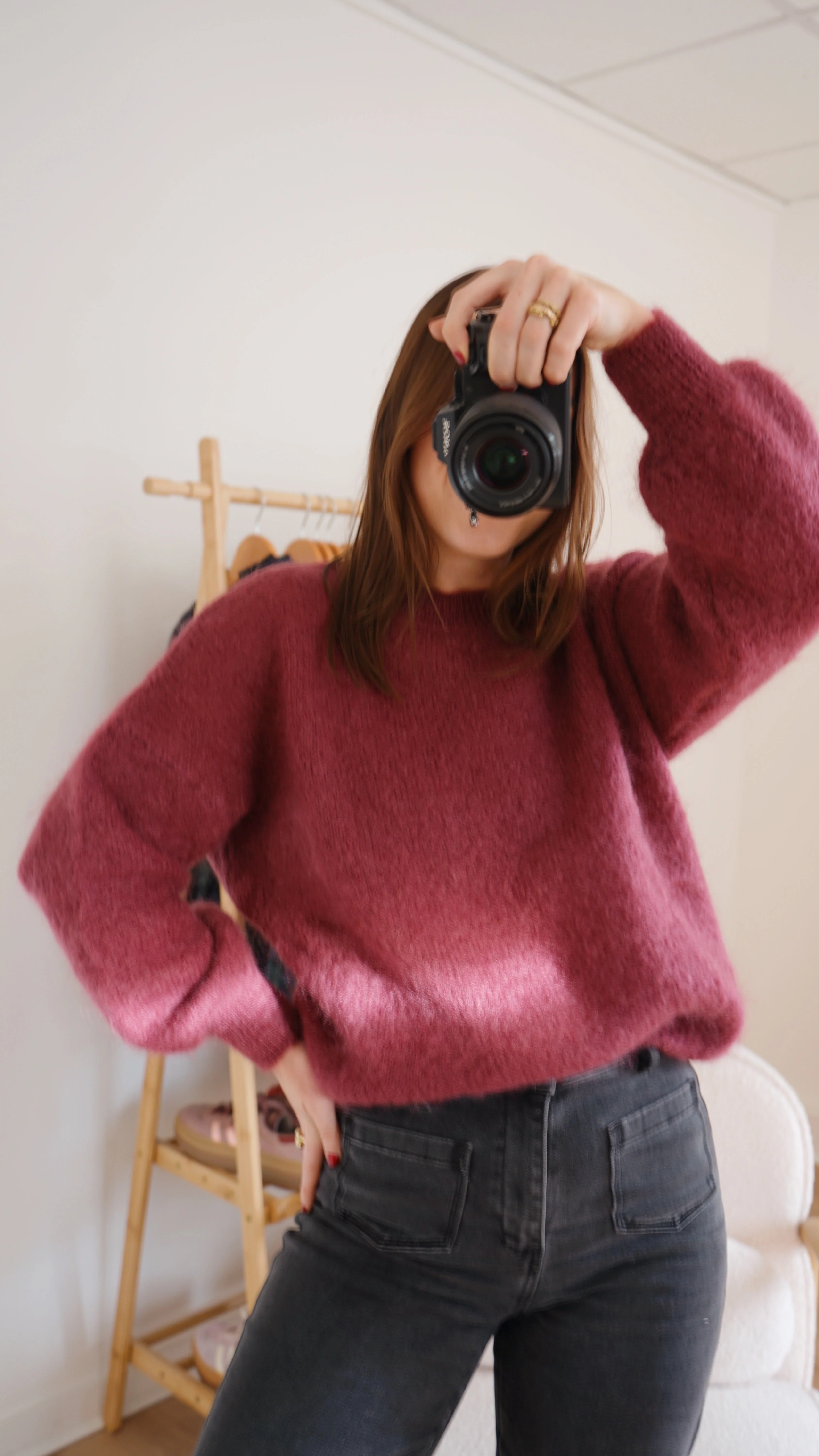 Maille En Mohair Et Laine Gaia Bordeaux - Image 8