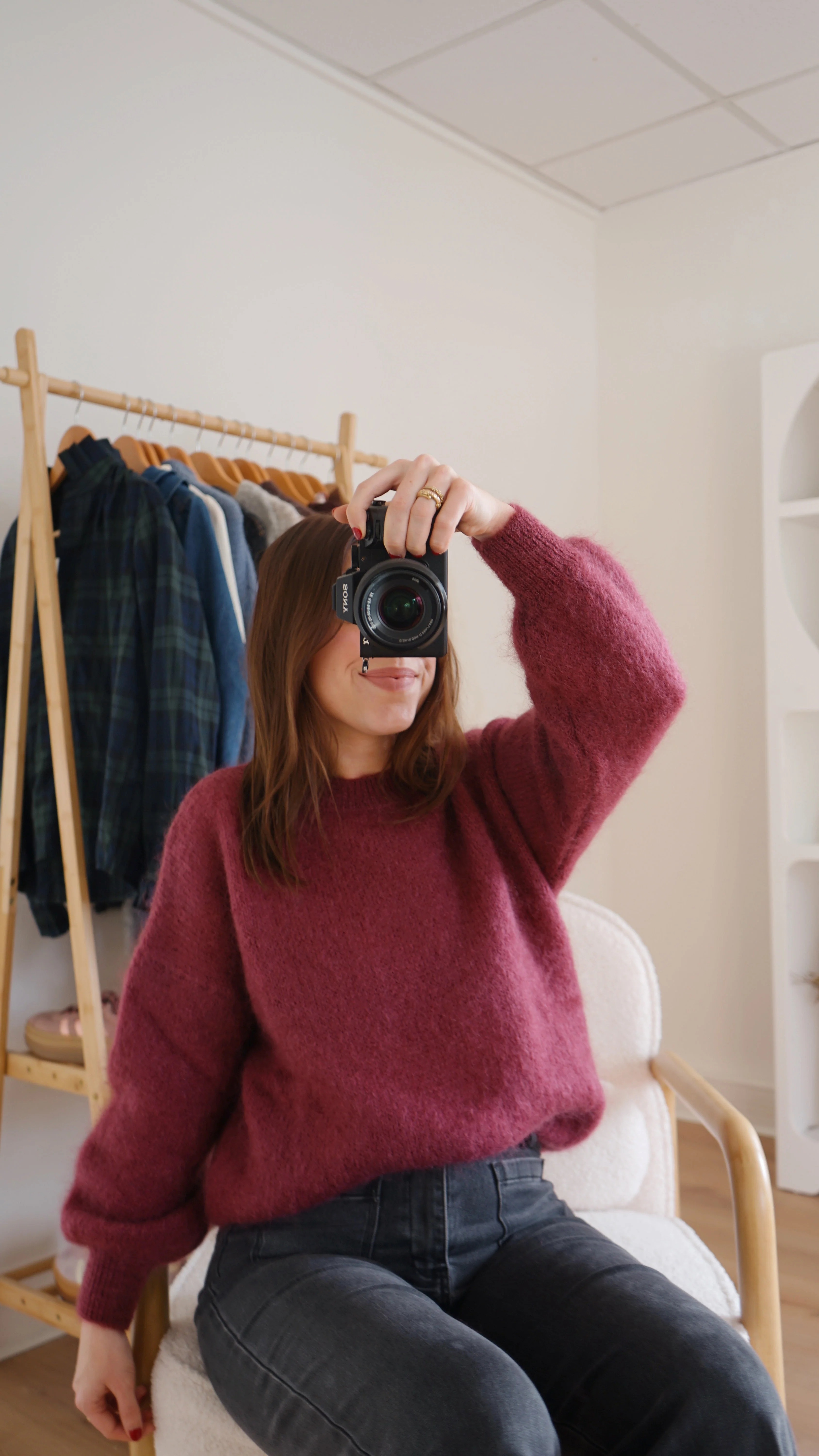 Maille En Mohair Et Laine Gaia Bordeaux - Image 9
