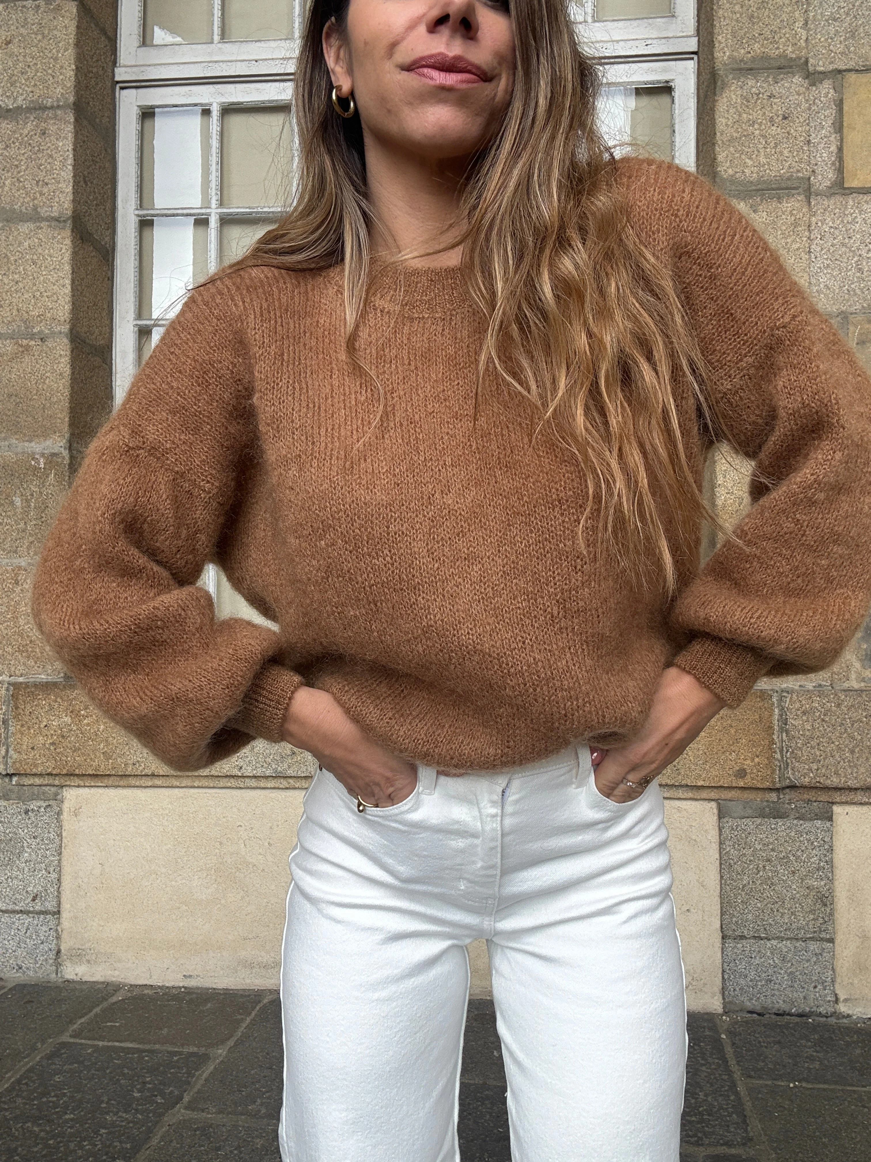 Maille En Mohair Et Laine Gaia Camel - Image 2