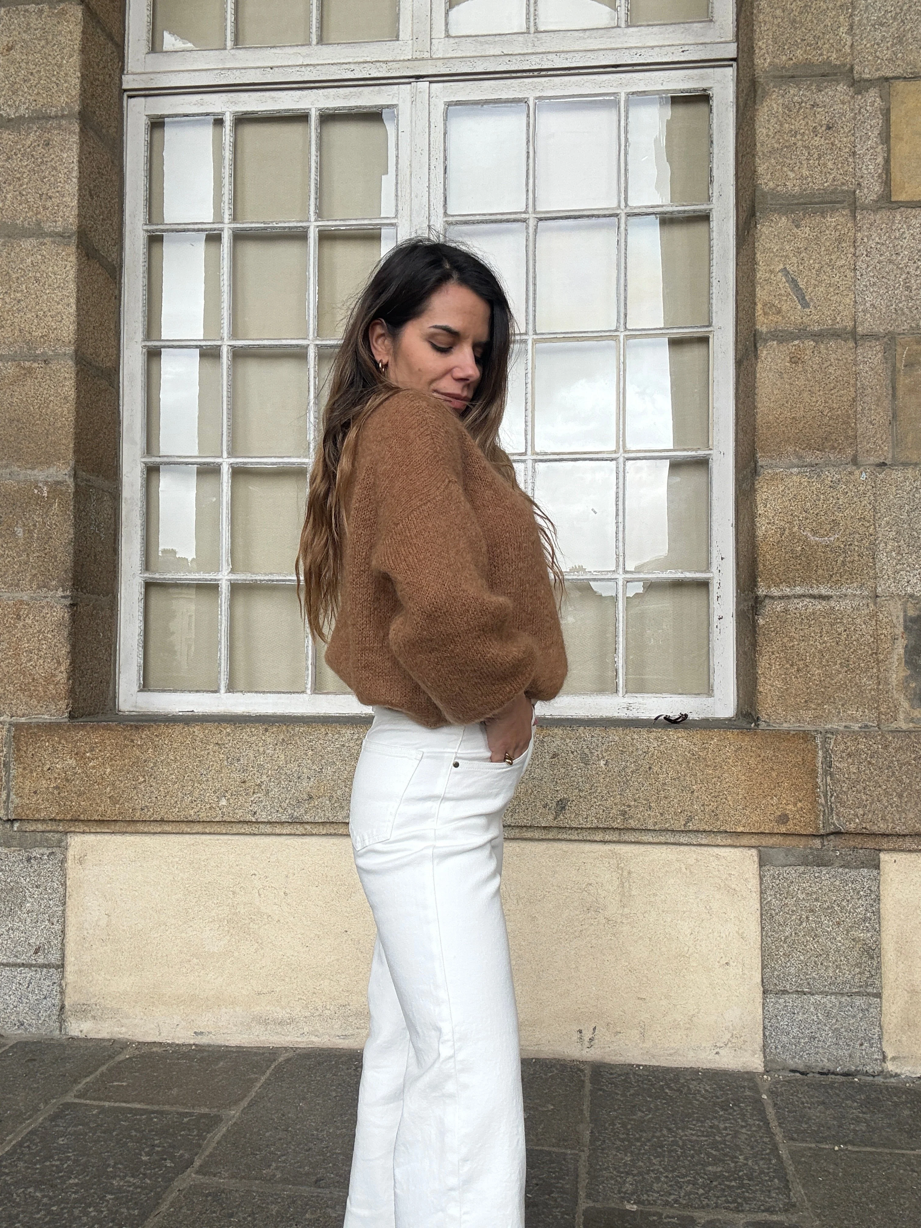 Maille En Mohair Et Laine Gaia Camel - Image 3