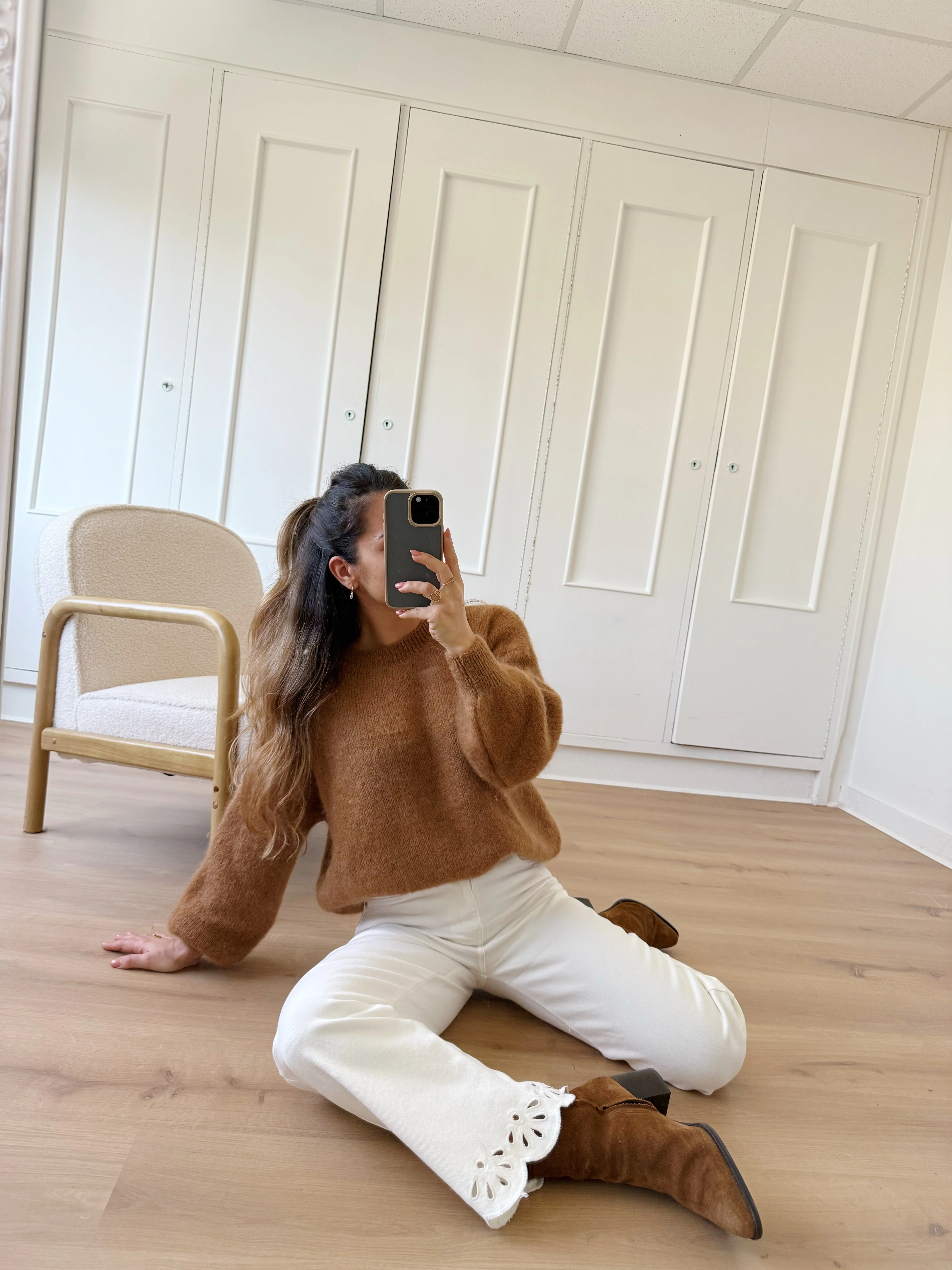 Maille En Mohair Et Laine Gaia Camel - Image 4