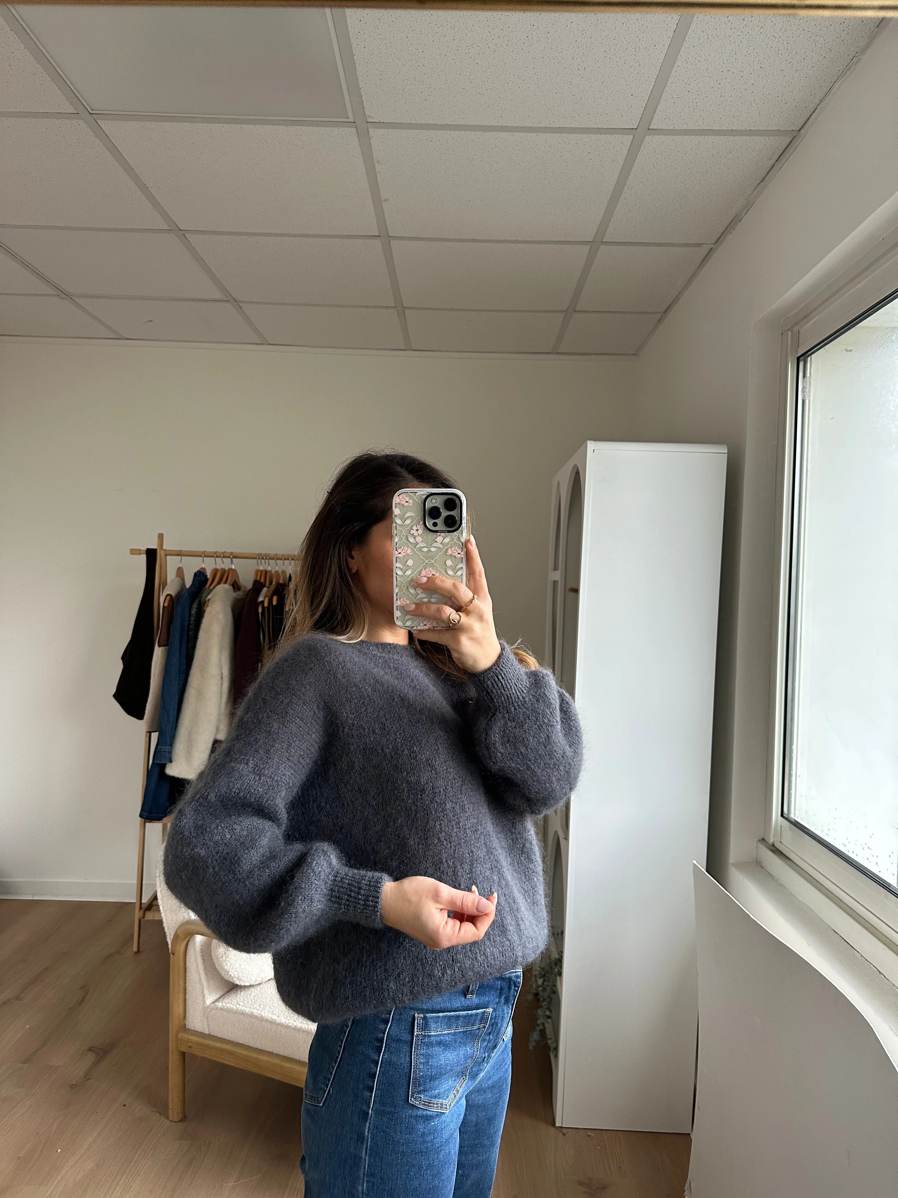 Maille En Mohair Et Laine Gaia Gris Foncé - Image 2