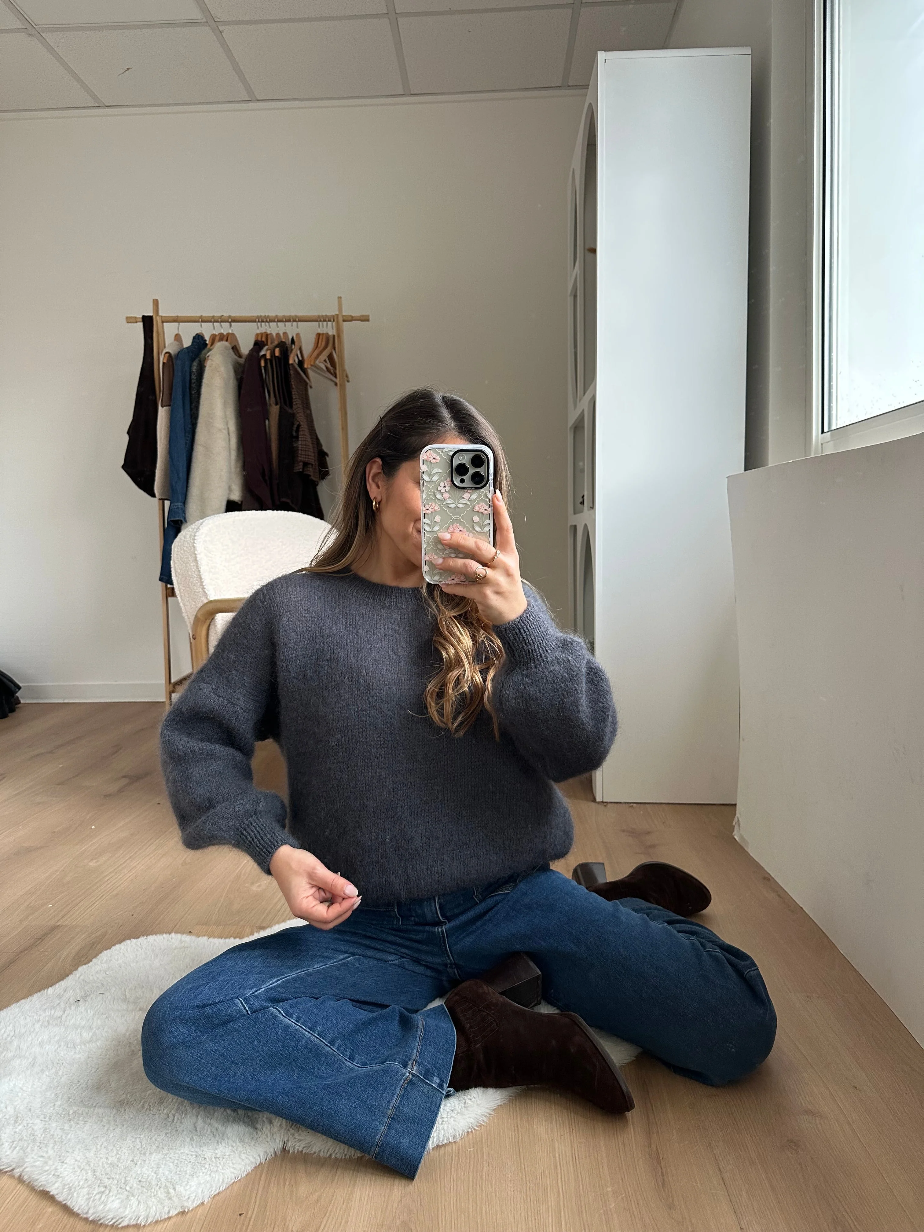 Maille En Mohair Et Laine Gaia Gris Foncé - Image 5
