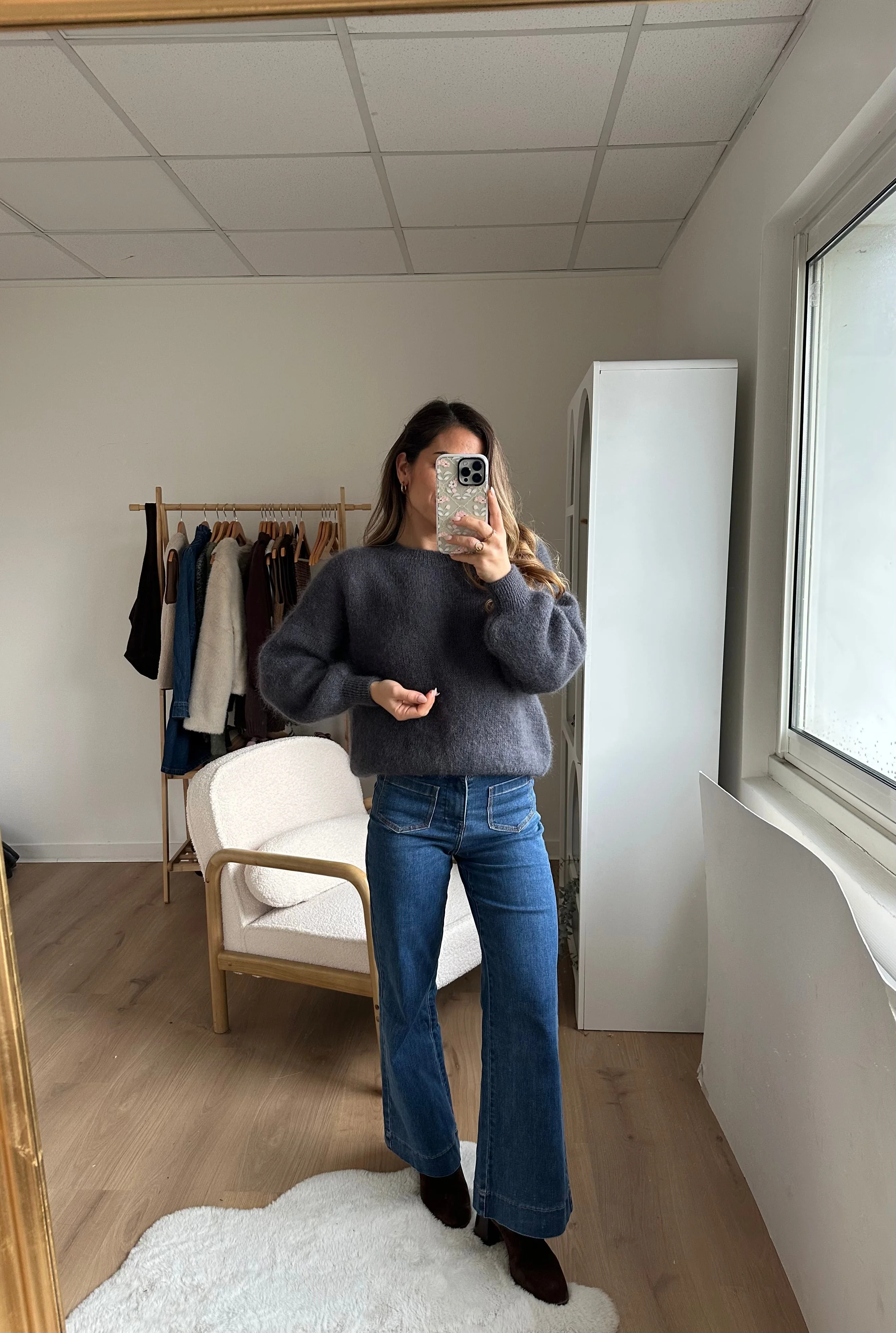 Maille En Mohair Et Laine Gaia Gris Foncé - Image 6