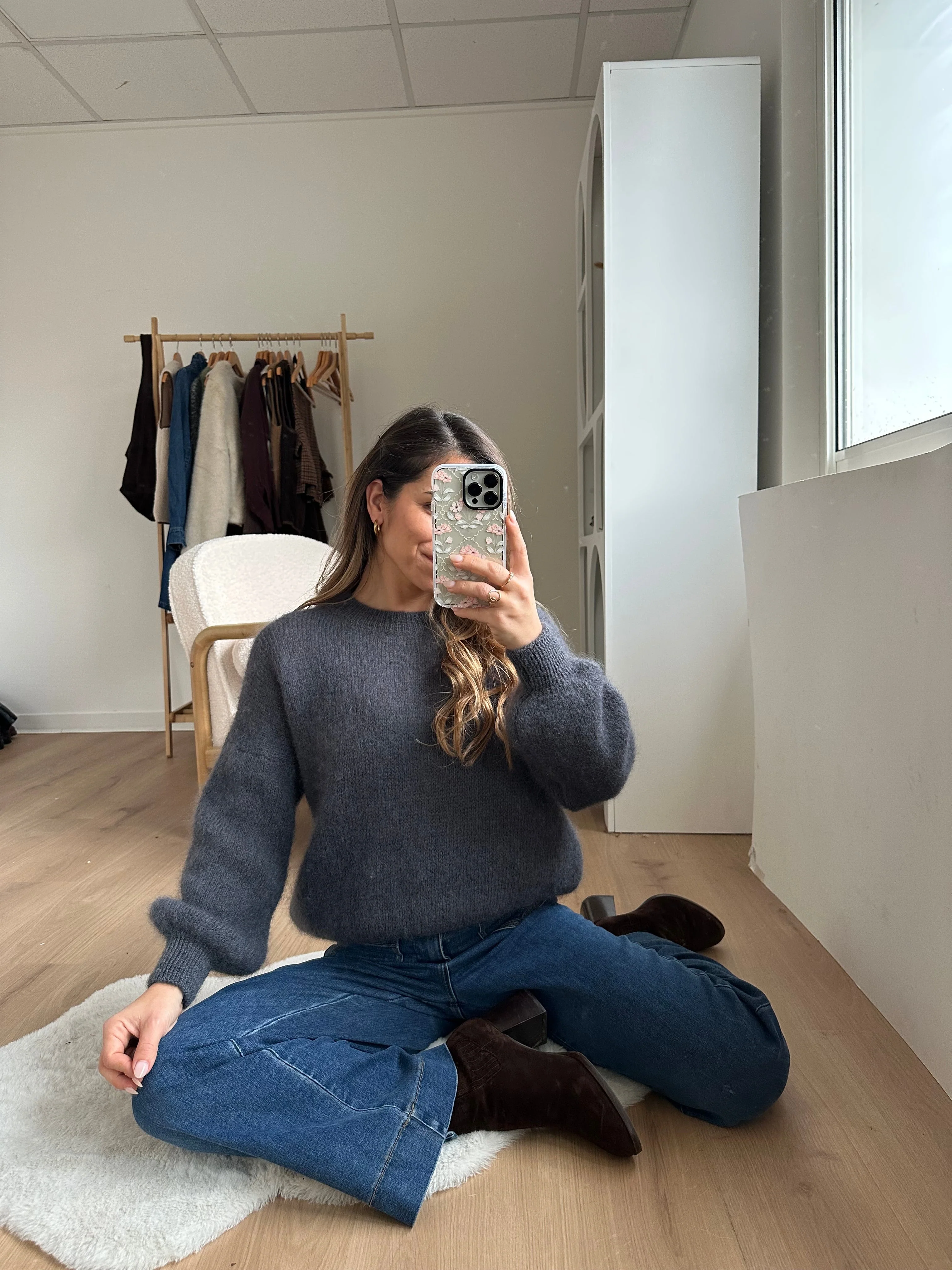 Maille En Mohair Et Laine Gaia Gris Foncé - Image 9