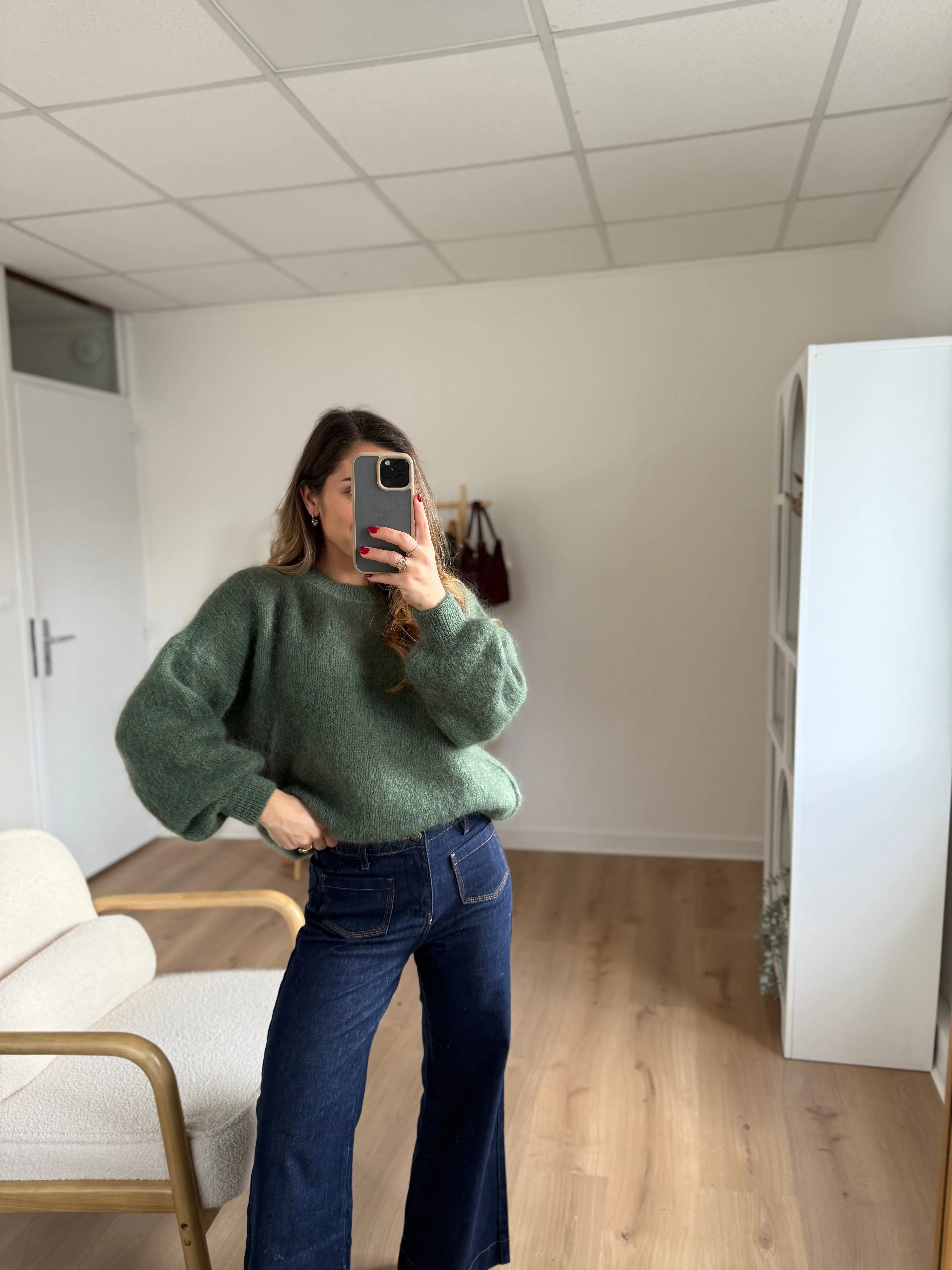 Maille En Mohair Et Laine Gaia Kaki - Image 6