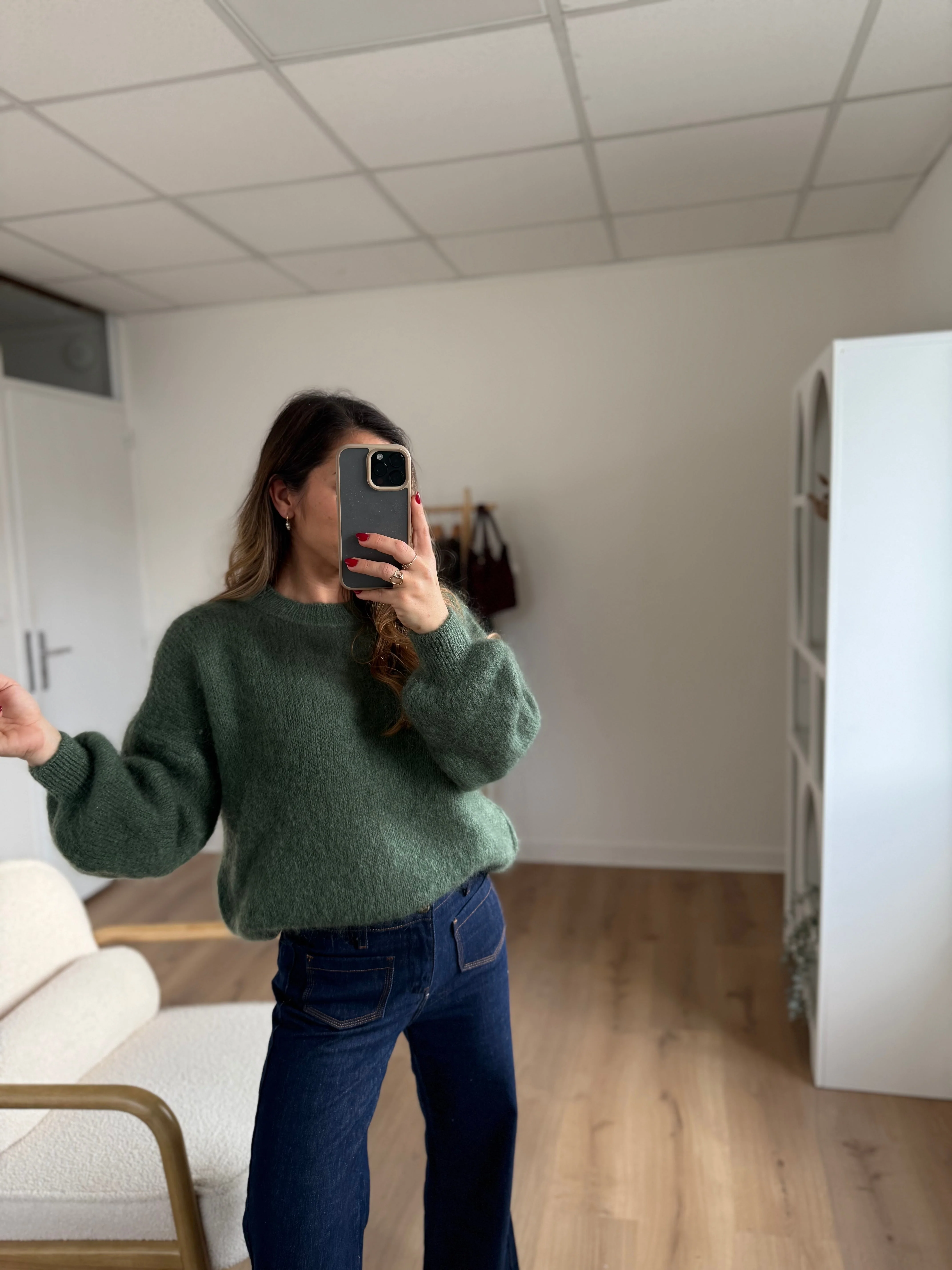 Maille En Mohair Et Laine Gaia Kaki - Image 7