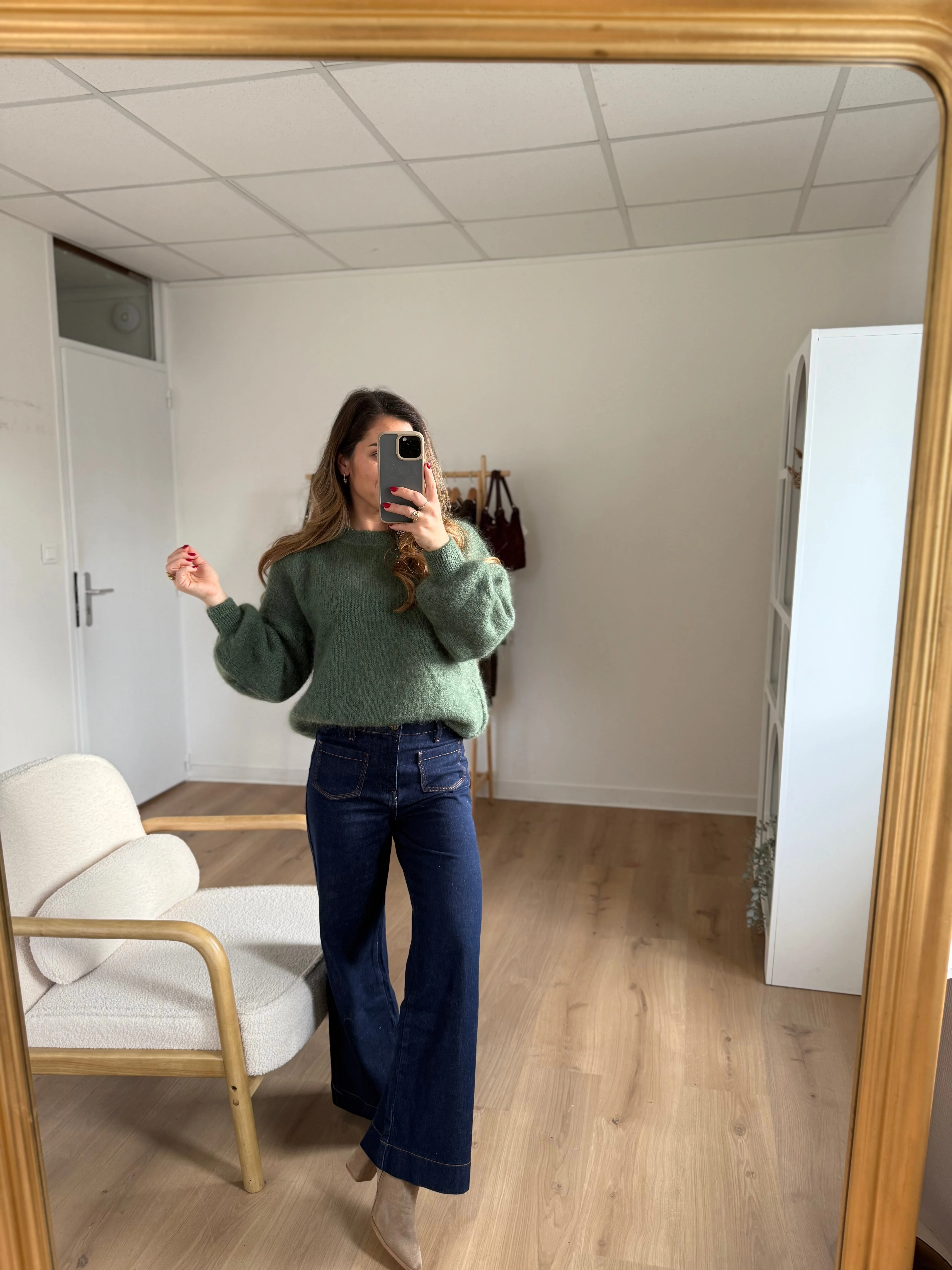 Maille En Mohair Et Laine Gaia Kaki - Image 8