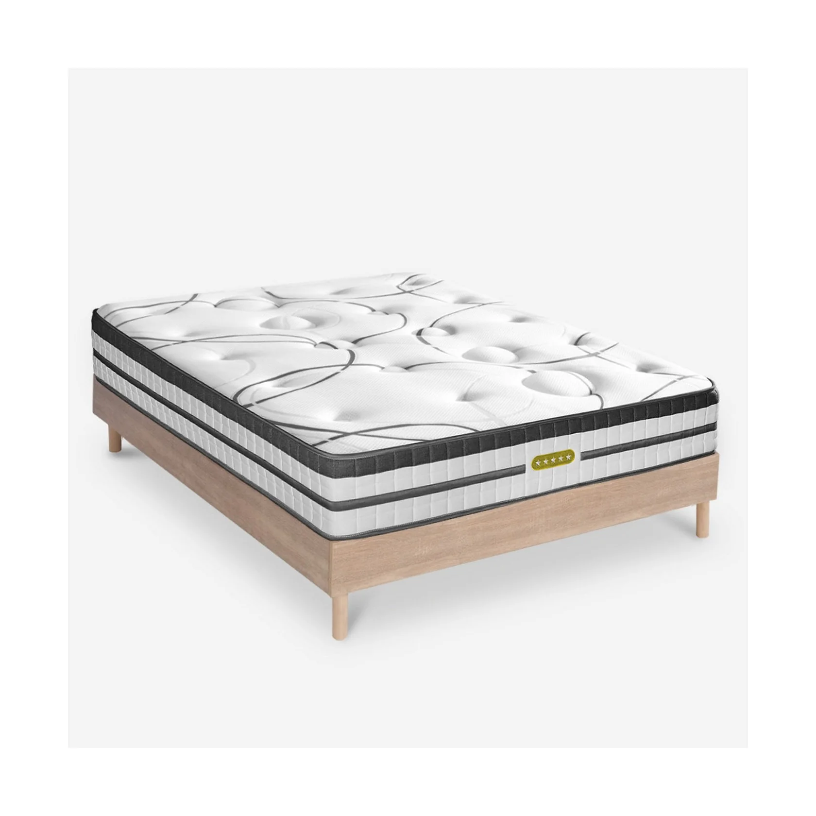 Ensemble Concorde - Matelas + Sommier - Bois - Image 5