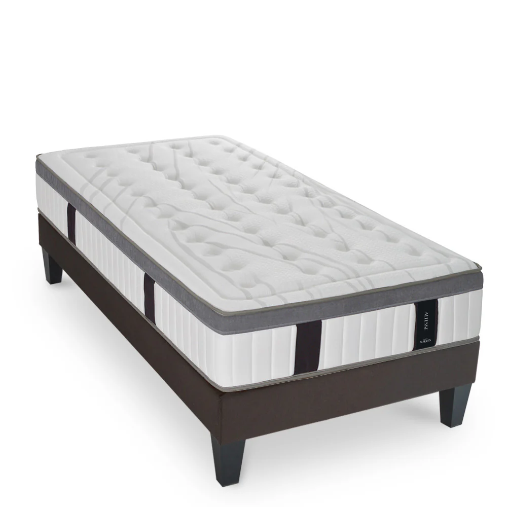 Ensemble Altesse - Matelas + Sommier - Tissu Gris Anthracite - Image 10