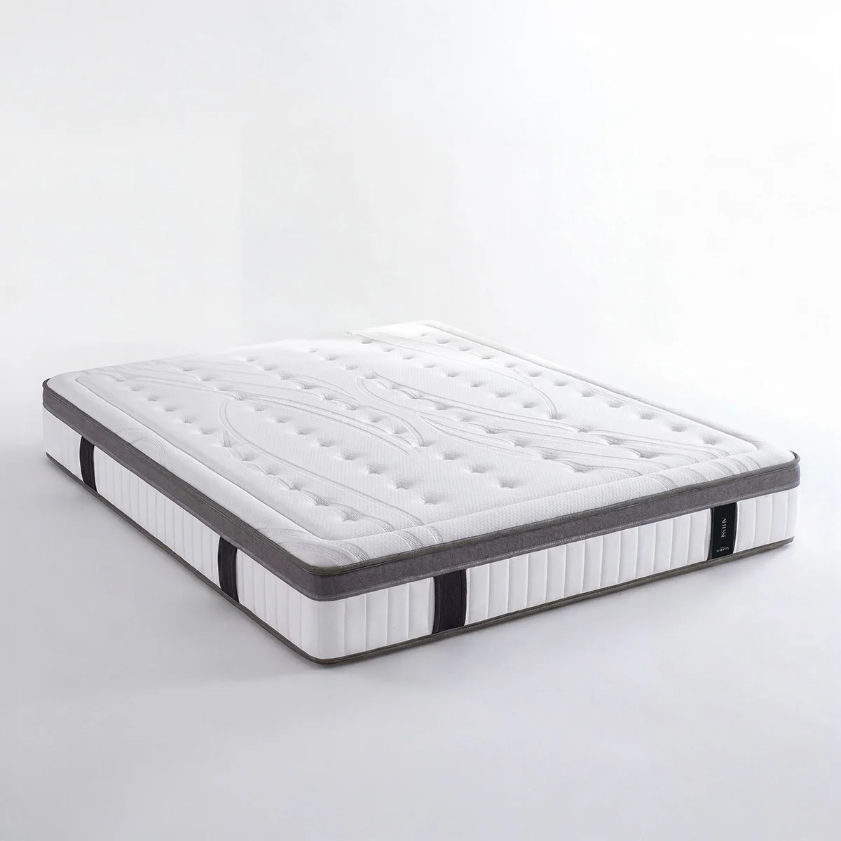 Ensemble Altesse - Matelas + Sommier - Tissu Gris Anthracite - Image 9