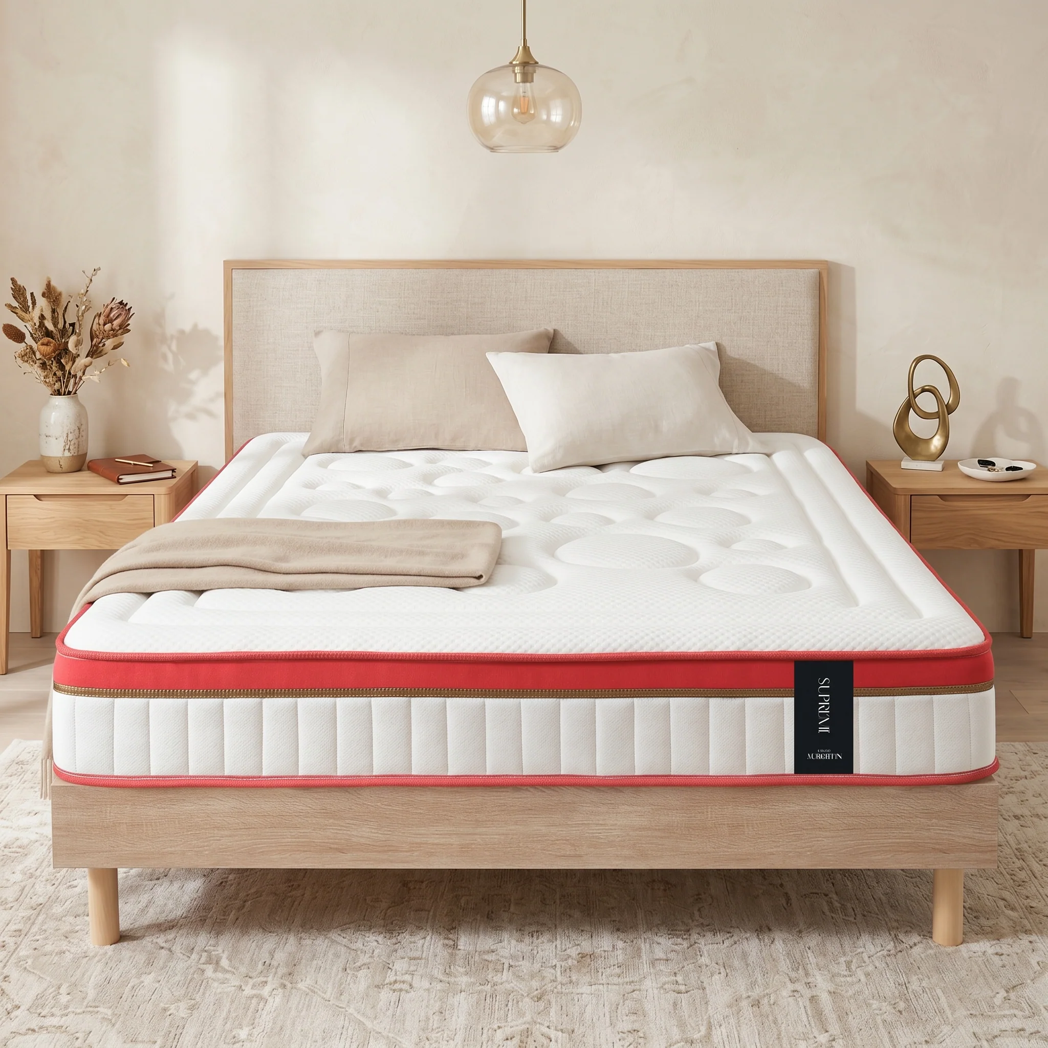 Ensemble Supreme - Matelas + Sommier - Blanc - Image 2