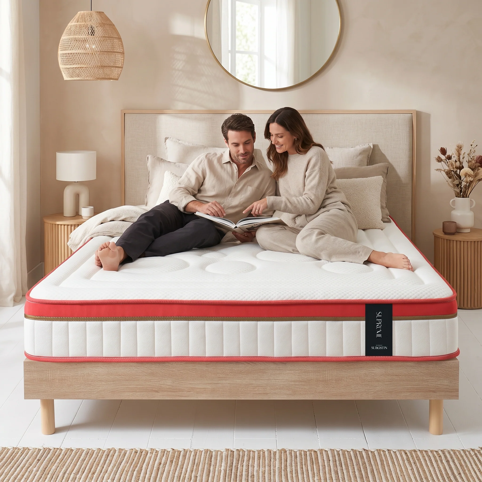 Ensemble Supreme - Matelas + Sommier - Blanc - Image 4
