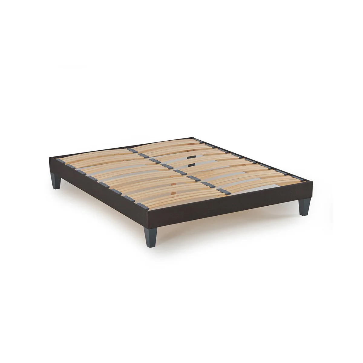 PACK Prêt À Dormir Emeraude - Matelas + Sommier + Accessoires - Tissu Gris - Image 4