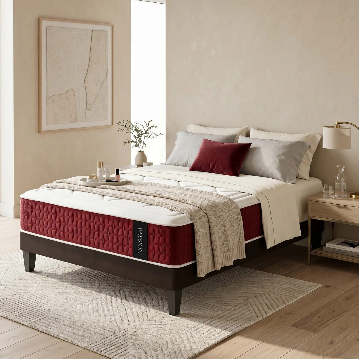 Matelas Hybride Premium Ressorts Ensachés & Mémoire de Forme – 32 cm - Passion - Image 2