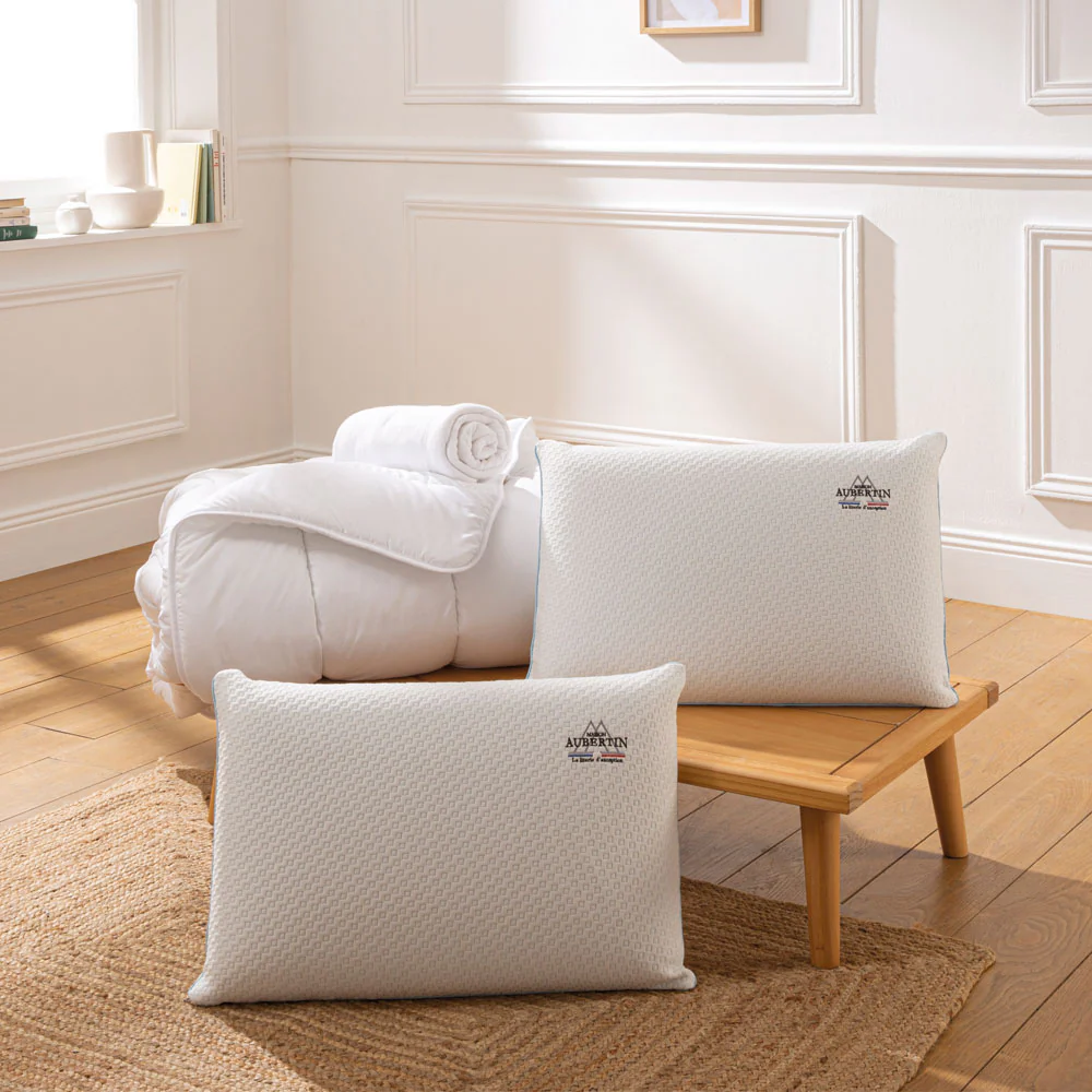 PACK Prêt À Dormir Dolce Vita - Matelas + Sommier + Accessoires - Tissu Gris - Image 3