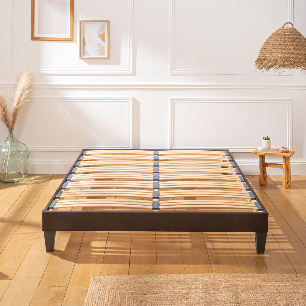 PACK Prêt À Dormir Passion - Matelas + Sommier + Accessoires - Tissu Gris - Image 8