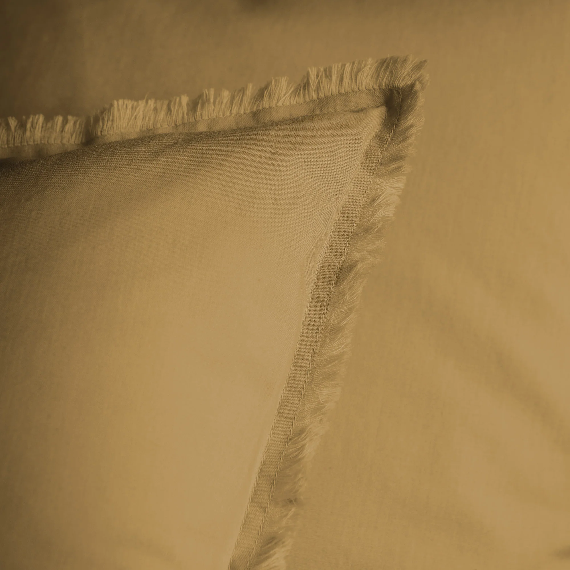 Parure Complète - Housses De Couettes Et Taies D'Oreillers - Coton Lavé Miel - Image 6