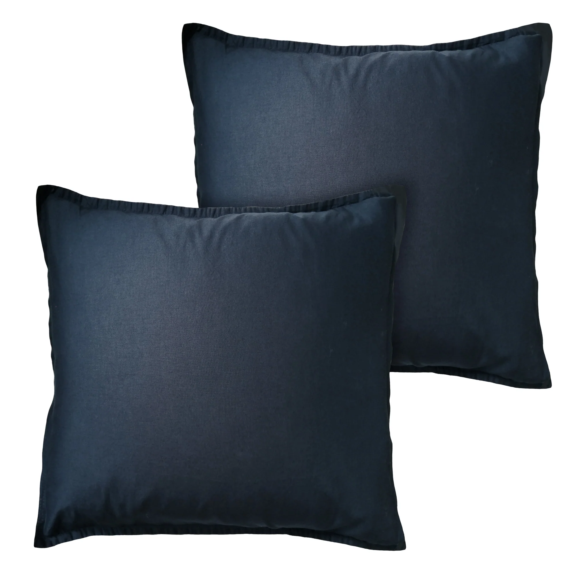 Housses De Couettes Et Taies D'Oreillers - Coton Lavé Volant Bleu Nuit - Image 2