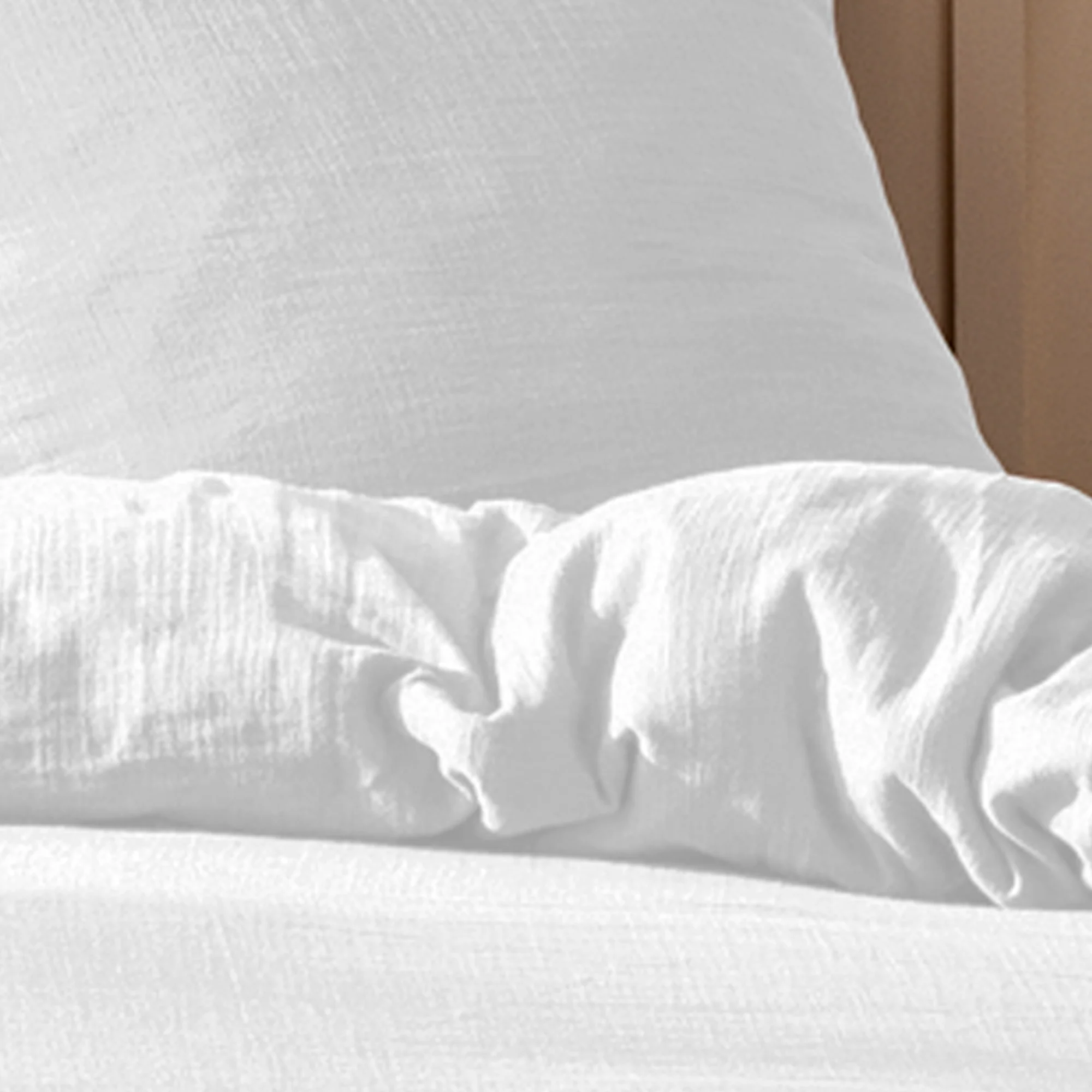 Housses De Couettes Et Taies D'Oreillers - Gaze De Coton Blanc - Image 7