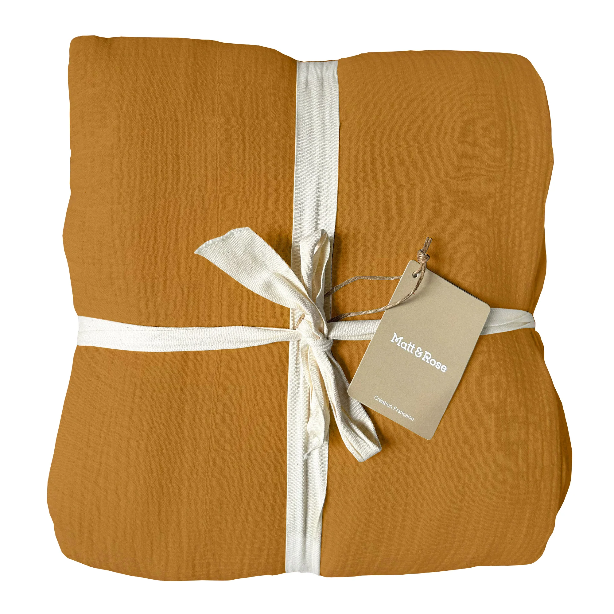 Housses De Couettes Et Taies D'Oreillers - Gaze De Coton Caramel - Image 6