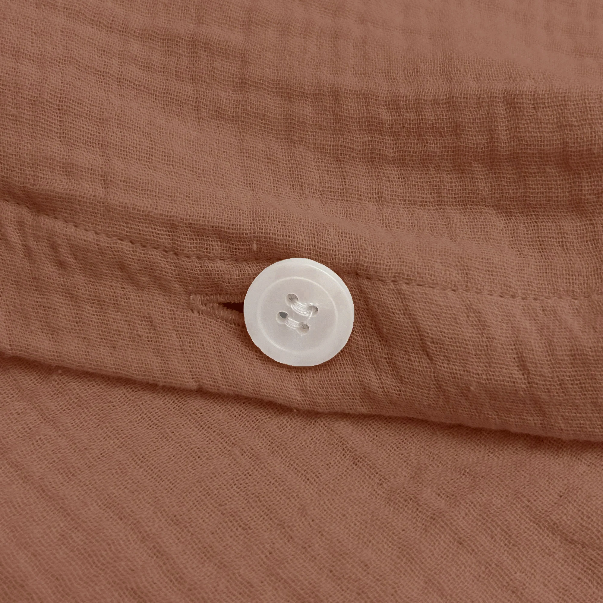 Housses De Couettes Et Taies D'Oreillers - Gaze De Coton Chocolat - Image 5