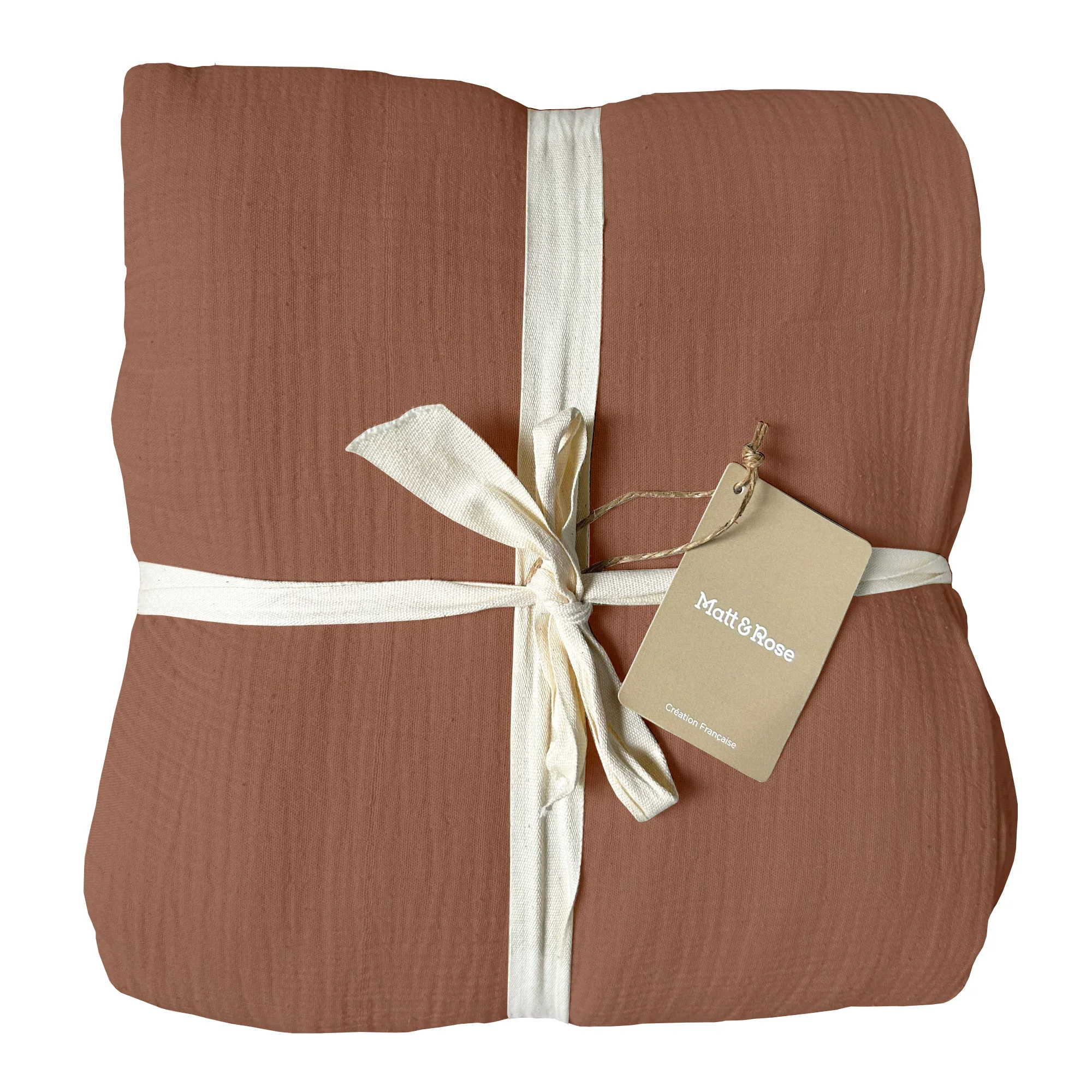 Housses De Couettes Et Taies D'Oreillers - Gaze De Coton Chocolat - Image 7