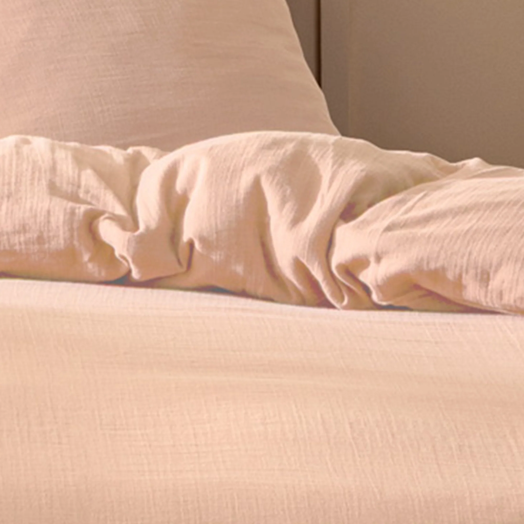 Housses De Couettes Et Taies D'Oreillers - Gaze De Coton Rose - Image 7