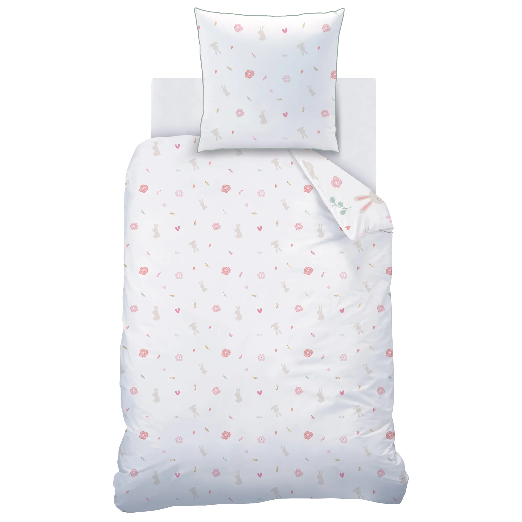 Housses De Couettes Et Taies D'Oreillers - Petit Lapin - Blanc - Image 5