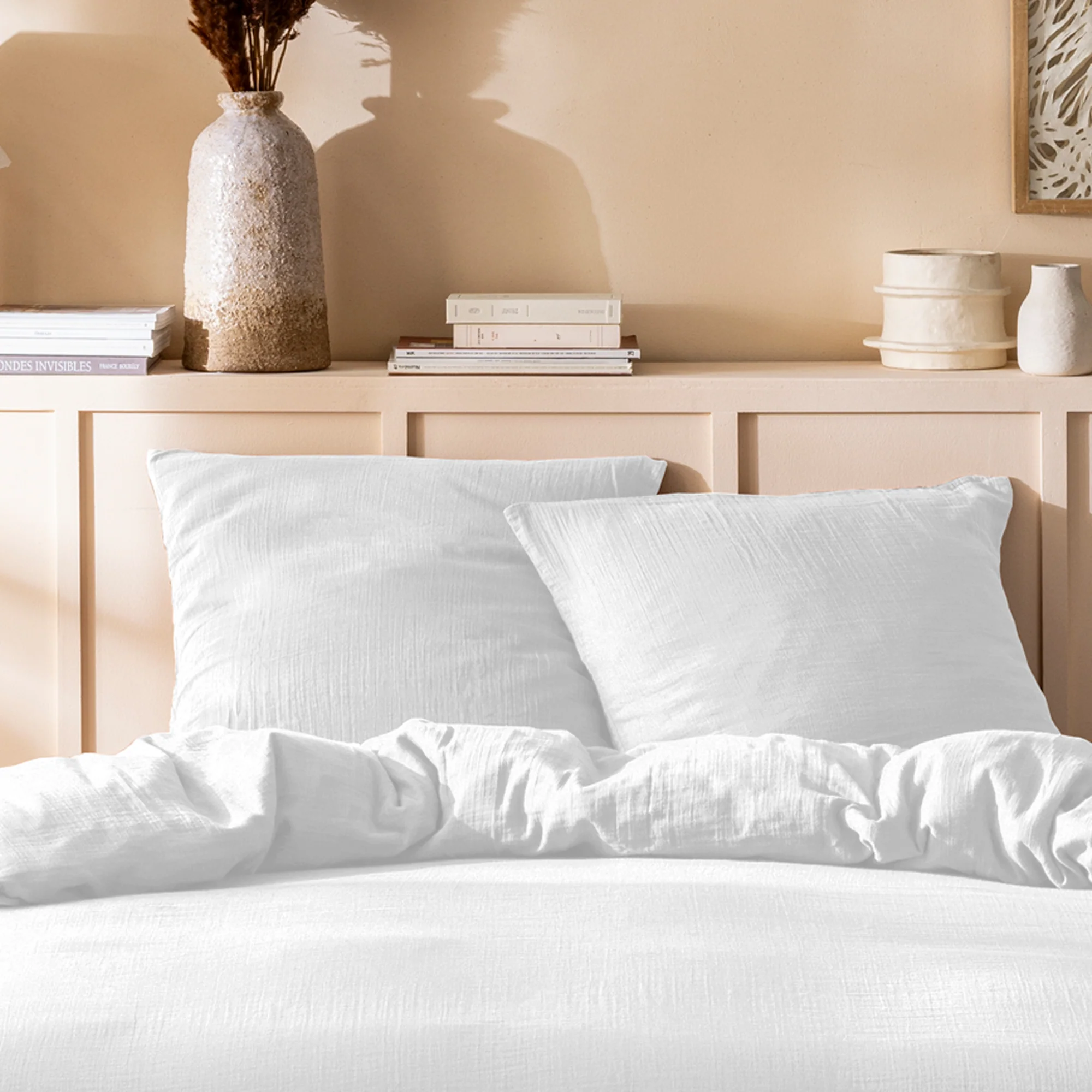 Housse De Couette Gaze De Coton Blanc - Image 4