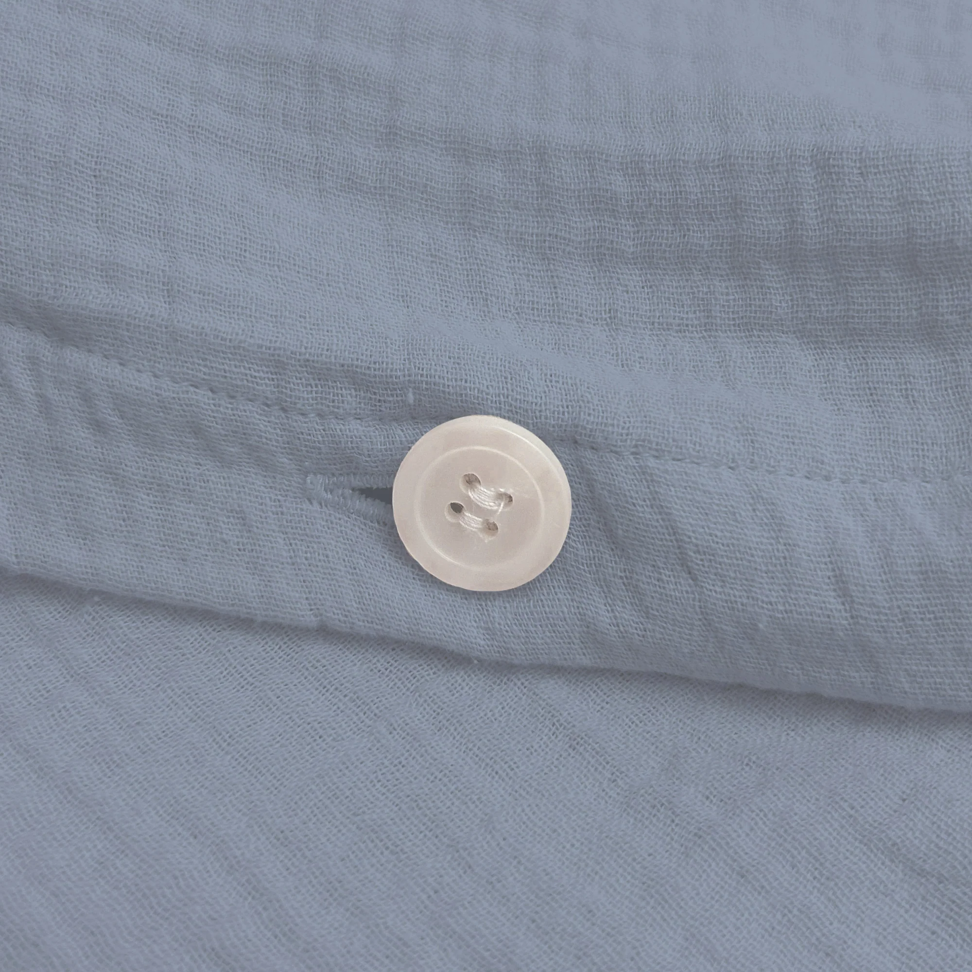 Housse De Couette Gaze De Coton Bleu Horizon - Image 6