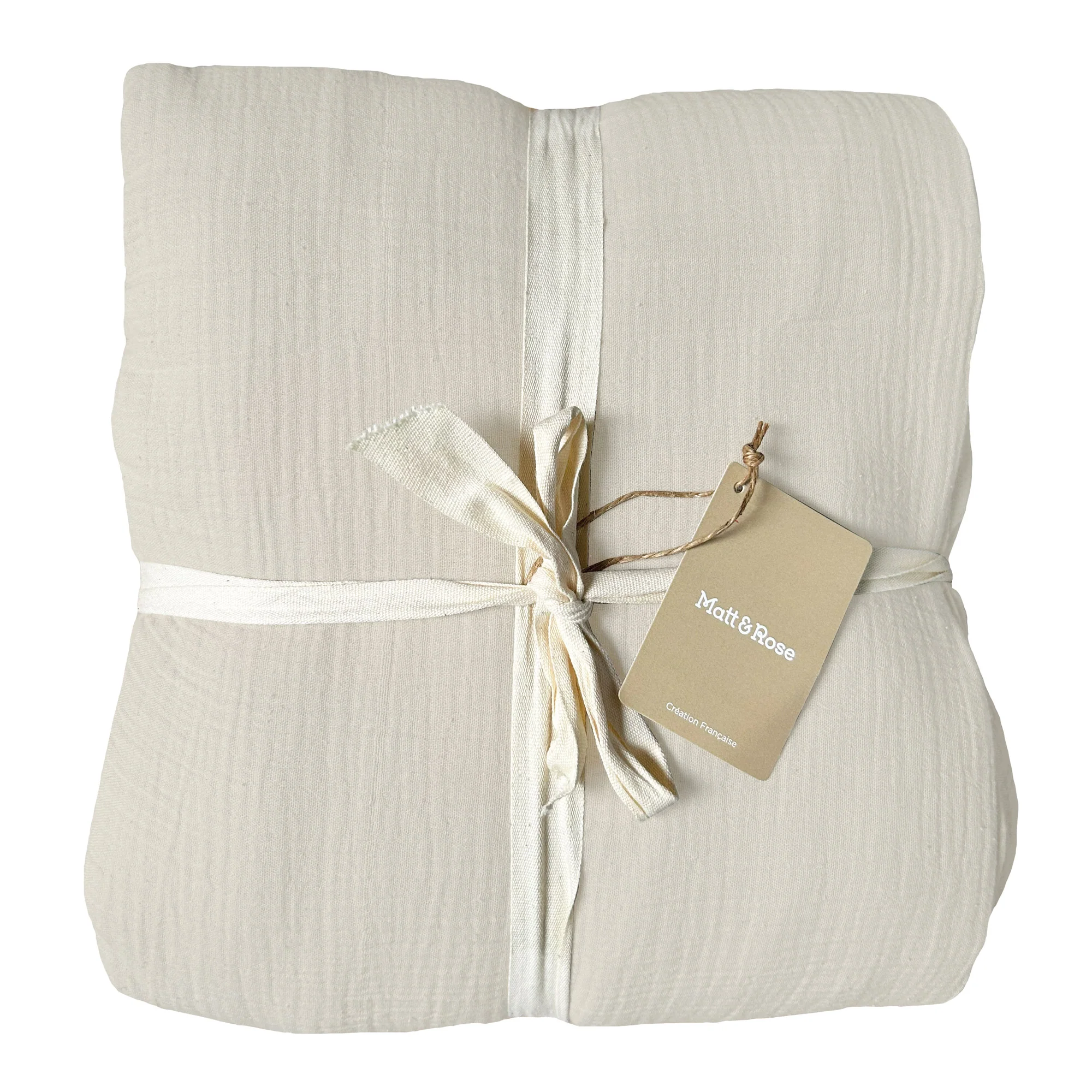 Housse De Couette Gaze De Coton Naturel - Image 3