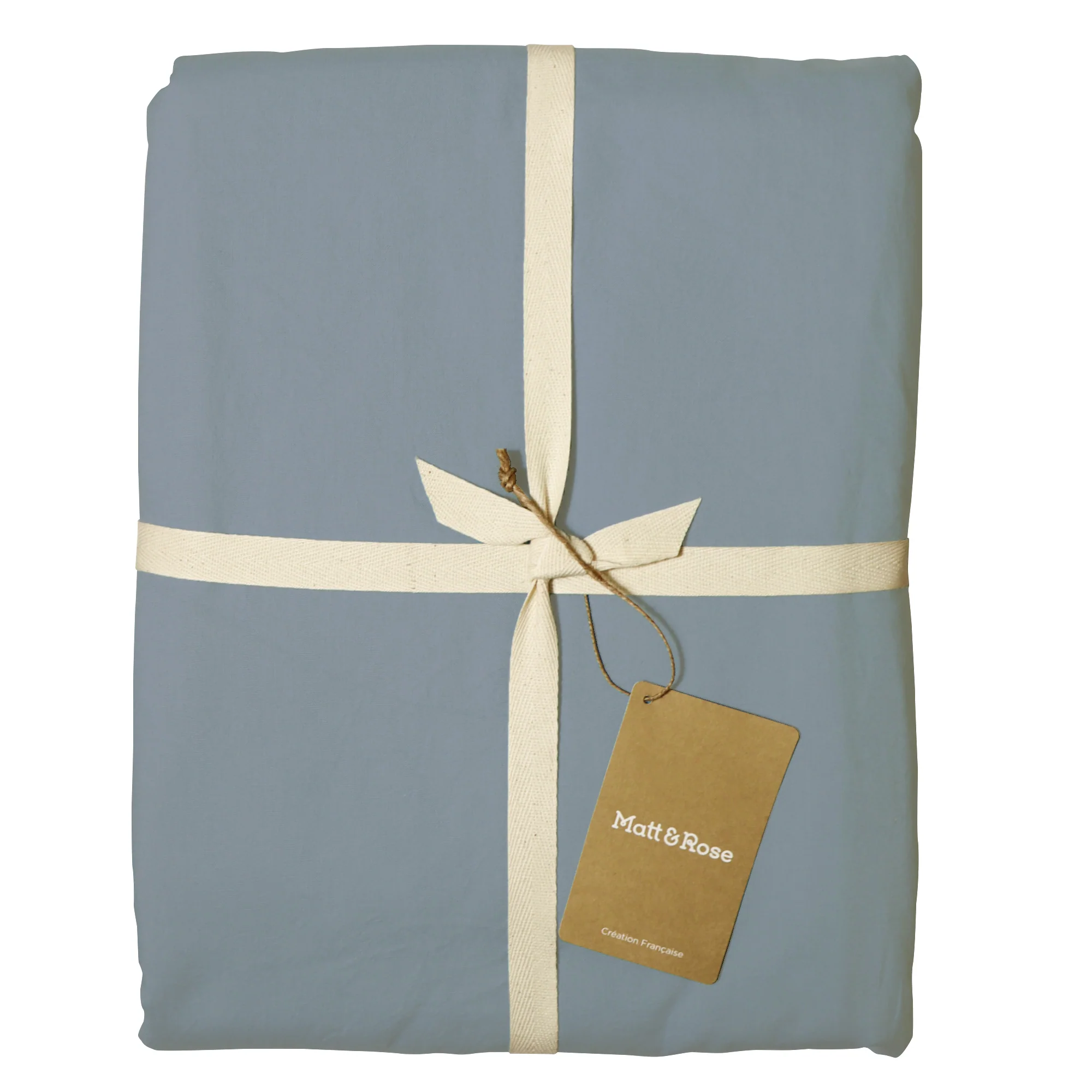 Lot De 2 Taie D'Oreiller Coton Lavé Volant Bleu Orage - Image 5