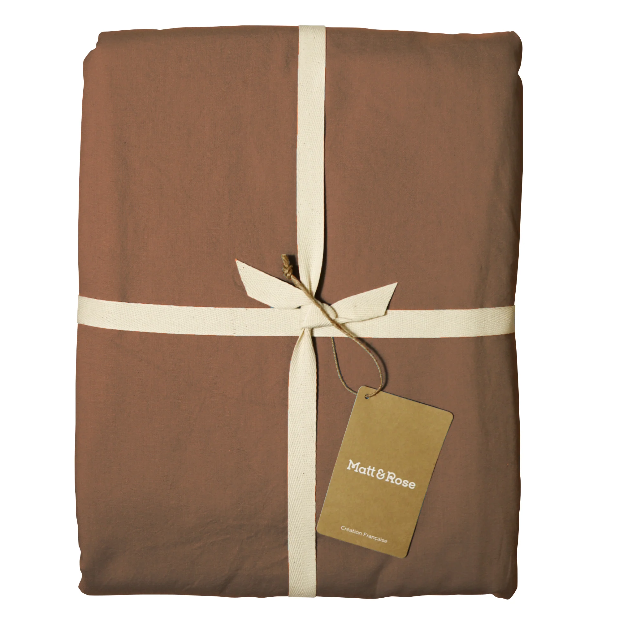Lot De 2 Taie D'Oreiller Coton Lavé Volant Chocolat - Image 5