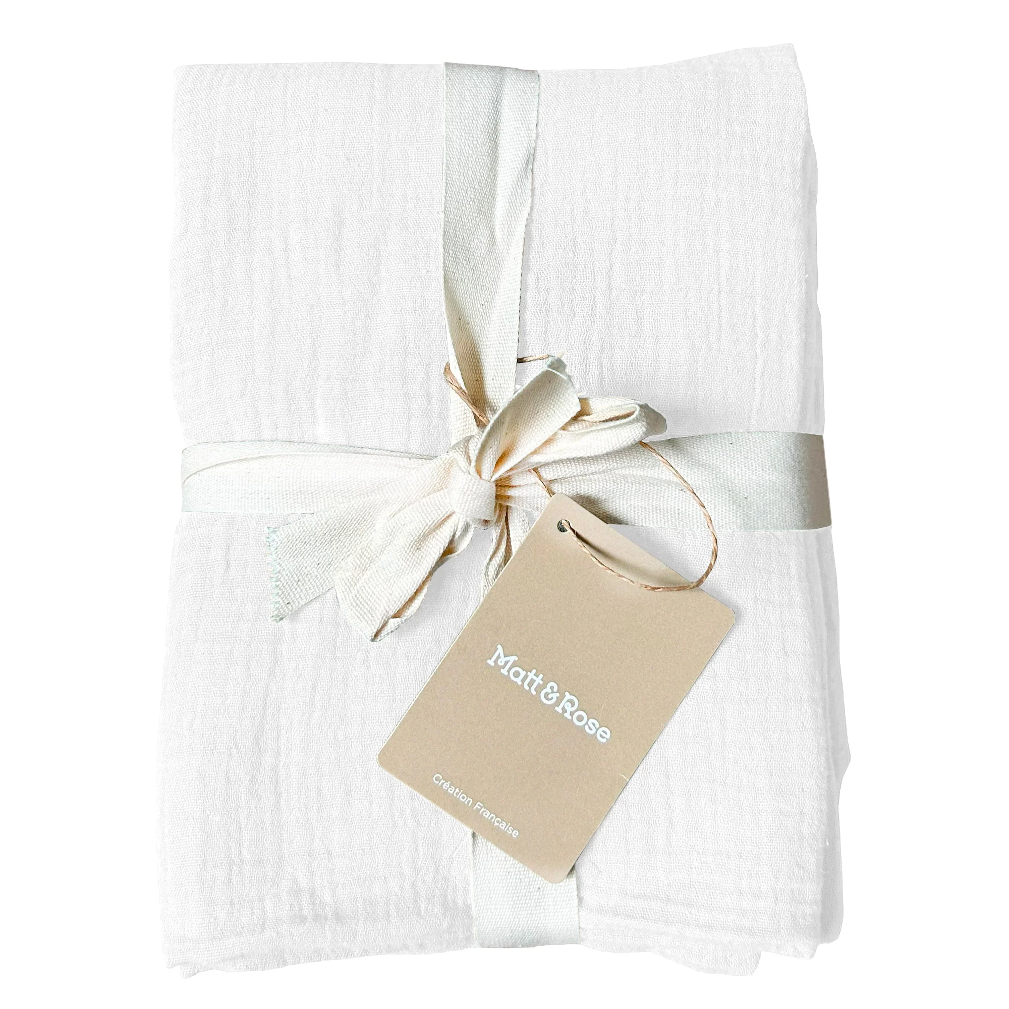 Lot De 2 Taies D'Oreiller Gaze De Coton Blanc - Image 5