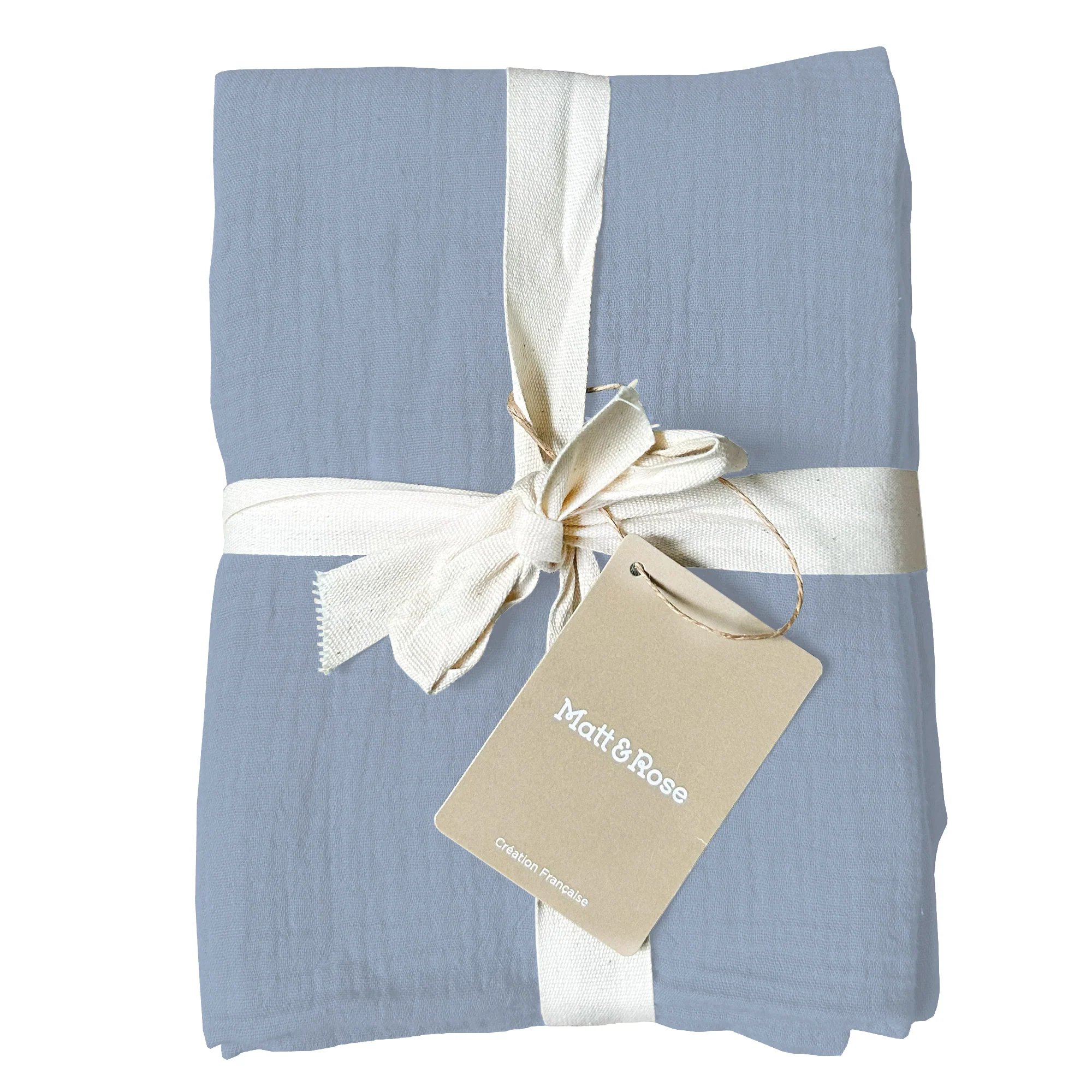 Lot De 2 Taies D'Oreiller Gaze De Coton Bleu Horizon - Image 5