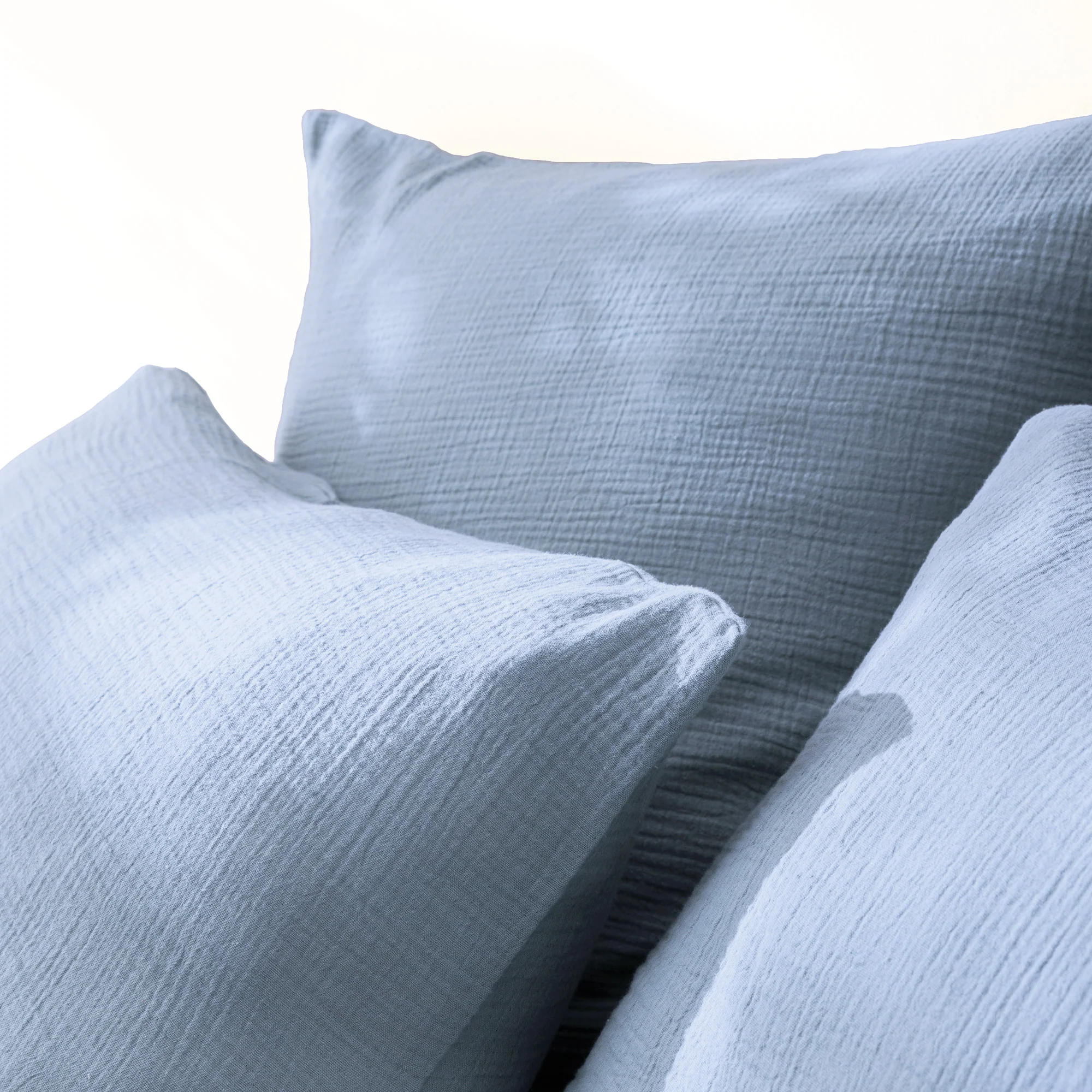 Lot De 2 Taies D'Oreiller Gaze De Coton Bleu Horizon - Image 6