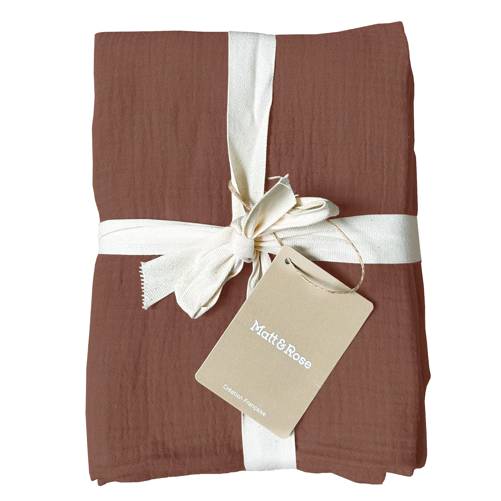 Lot De 2 Taies D'Oreiller Gaze De Coton Chocolat - Image 4