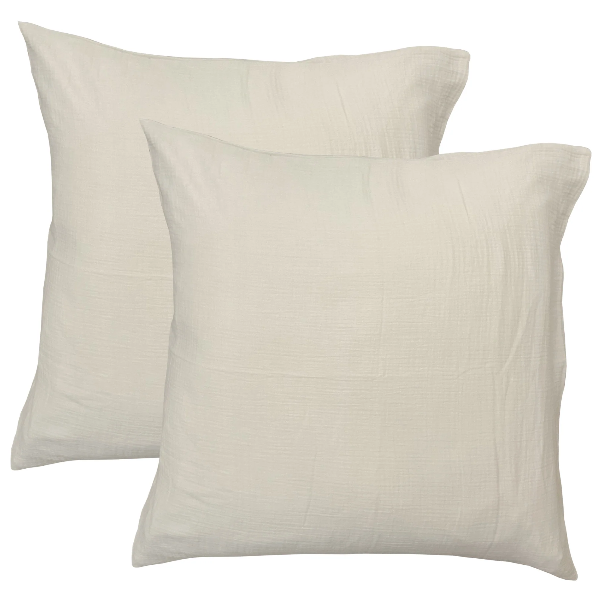 Lot De 2 Taies D'Oreiller Gaze De Coton Naturel - Image 3