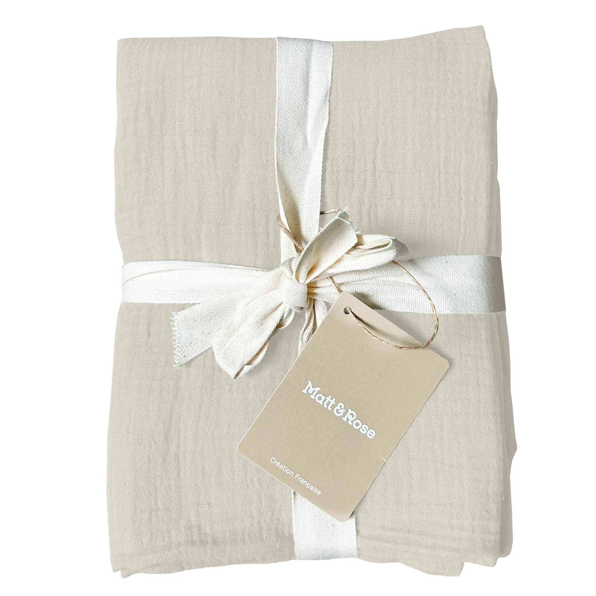 Lot De 2 Taies D'Oreiller Gaze De Coton Naturel - Image 5